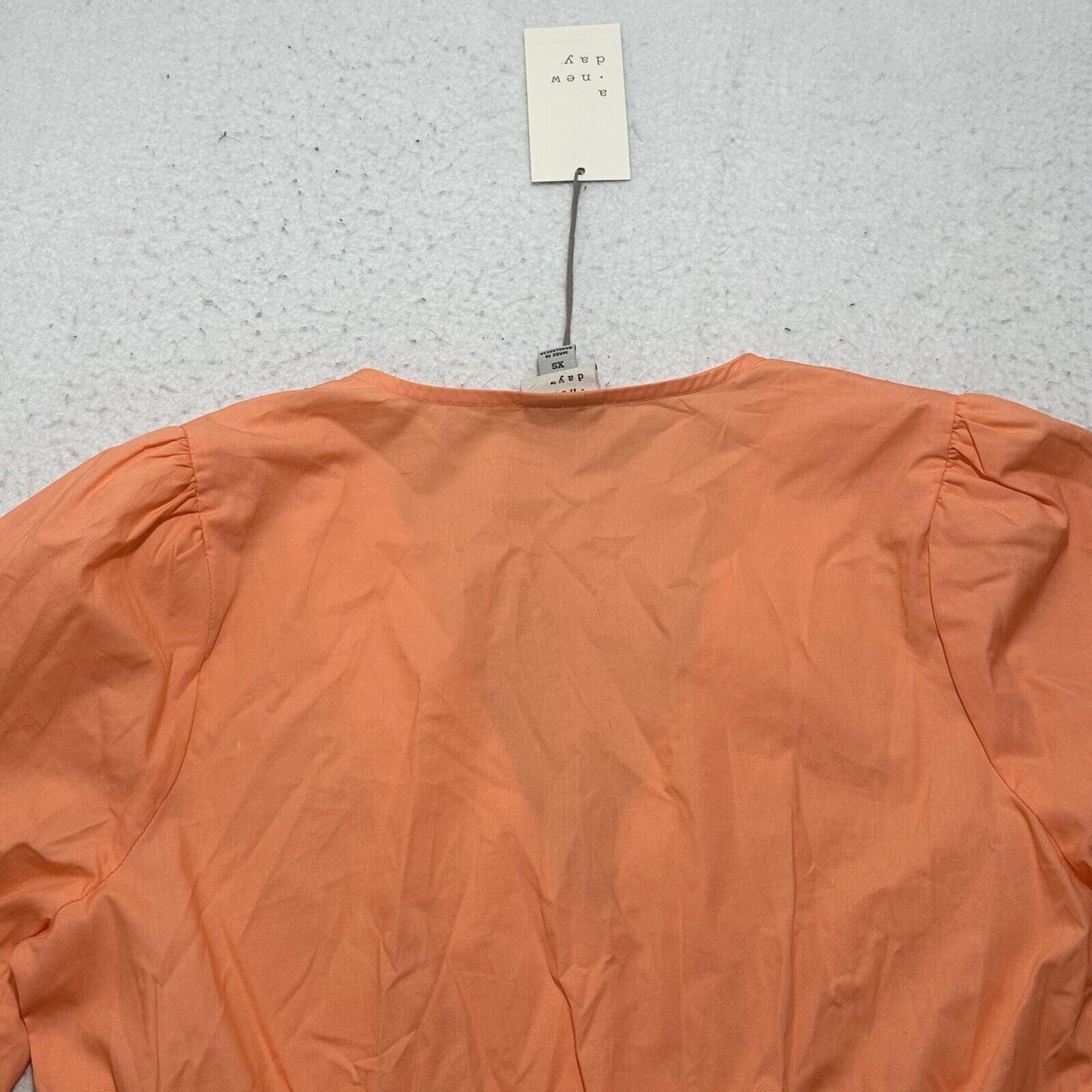 Other A New Day XS Tie Front Wrap Blouse 3/4 Sleeve VNeck Top Size XS / US 0-2 / IT 36-38 - 16 Thumbnail