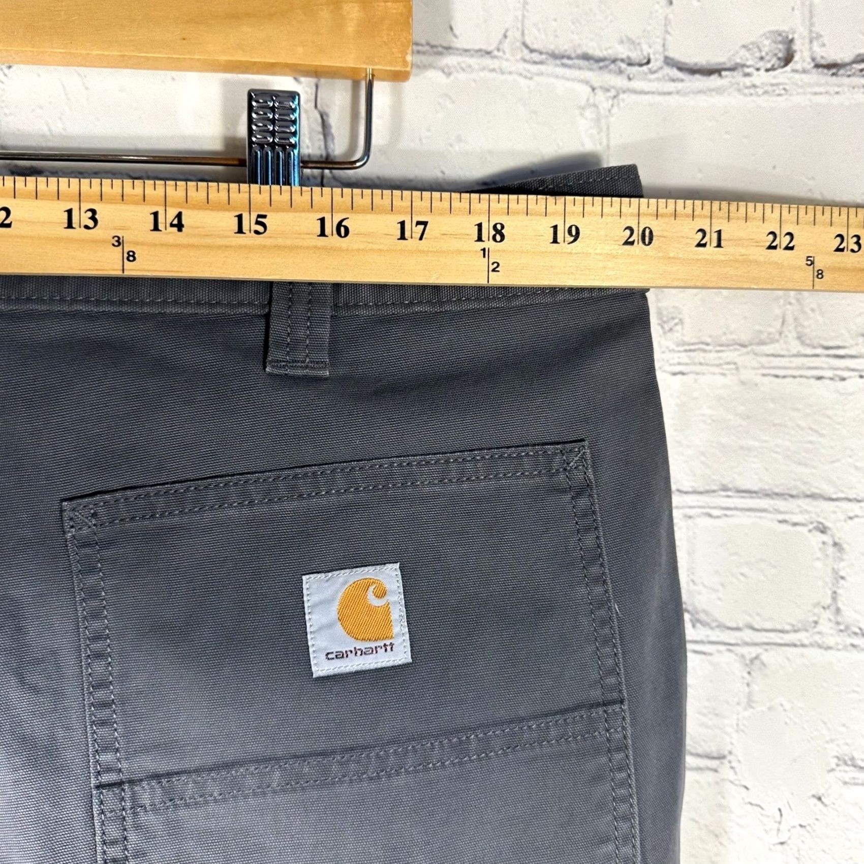 Carhartt Carhartt Rugged Flex Relaxed Fit Canvas Work Pants Gray 40x30 Men BN2291-M Size US 40 / EU 56 - 6 Thumbnail