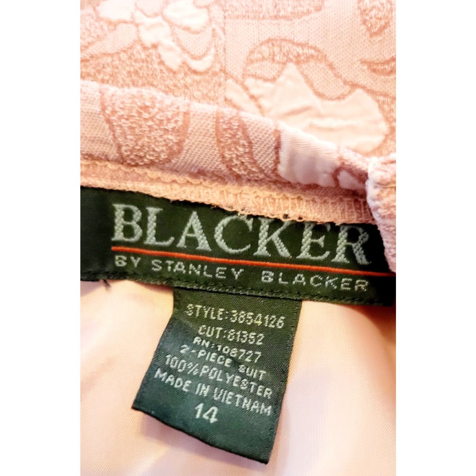 Stanley Blacker VINTAGE Stanley Blacker Skirt Pink 90s Dusty Rose Brocade Pleated Ruffle Plus 14 Womens Size 36" / US 14 / IT 50 - 5 Thumbnail
