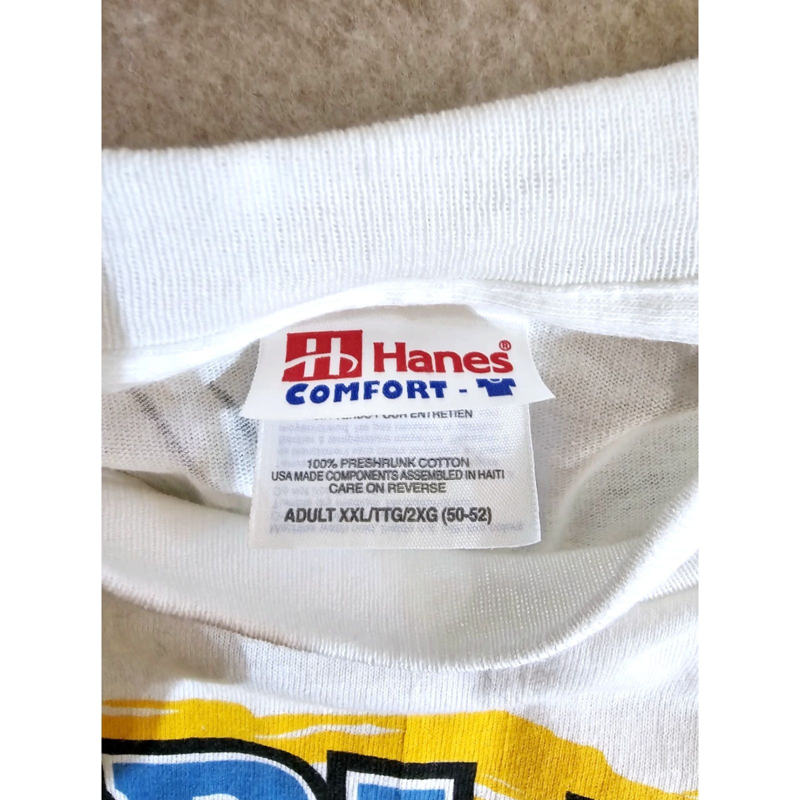 Hanes VINTAGE Pennzoil World Of Outlaws Sprint Cars T-Shirt Mens 2XL White 1999 Signatures 90s Racing Hanes Shirt Size US XXL / EU 58 / 5 - 6 Thumbnail
