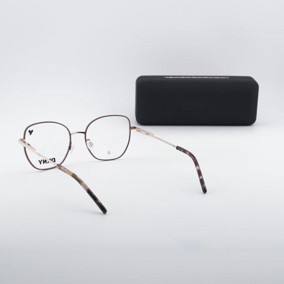 DKNY DKNY DK1034 272 Eyeglasses Taupe/Rose Gold 51mm Square Frame Size ONE SIZE - 9 Thumbnail
