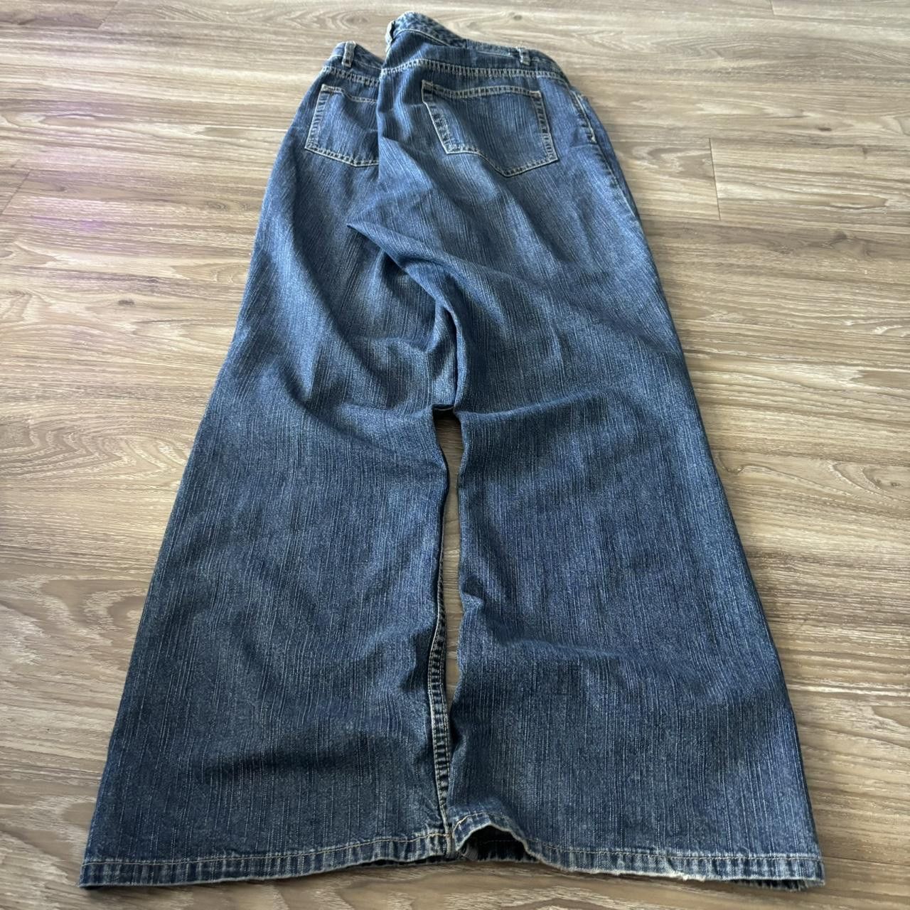 Vintage Crazy Vintage Y2K/2000s Baggy Dark Wash Bootcut Denim Jeans! 34x32 Size US 34 / EU 50 - 4 Thumbnail