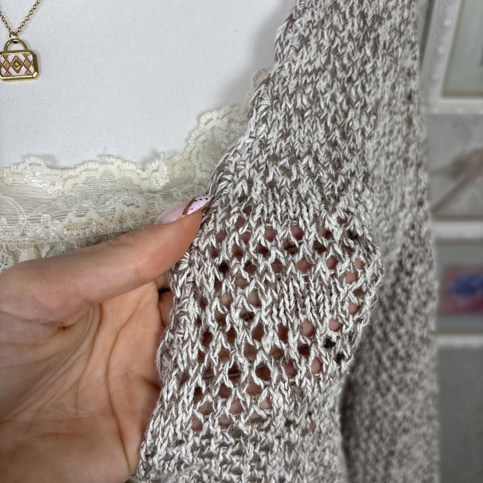 Other vintage cozy crochet layering cardigan Size L / US 10 / IT 46 - 4 Thumbnail