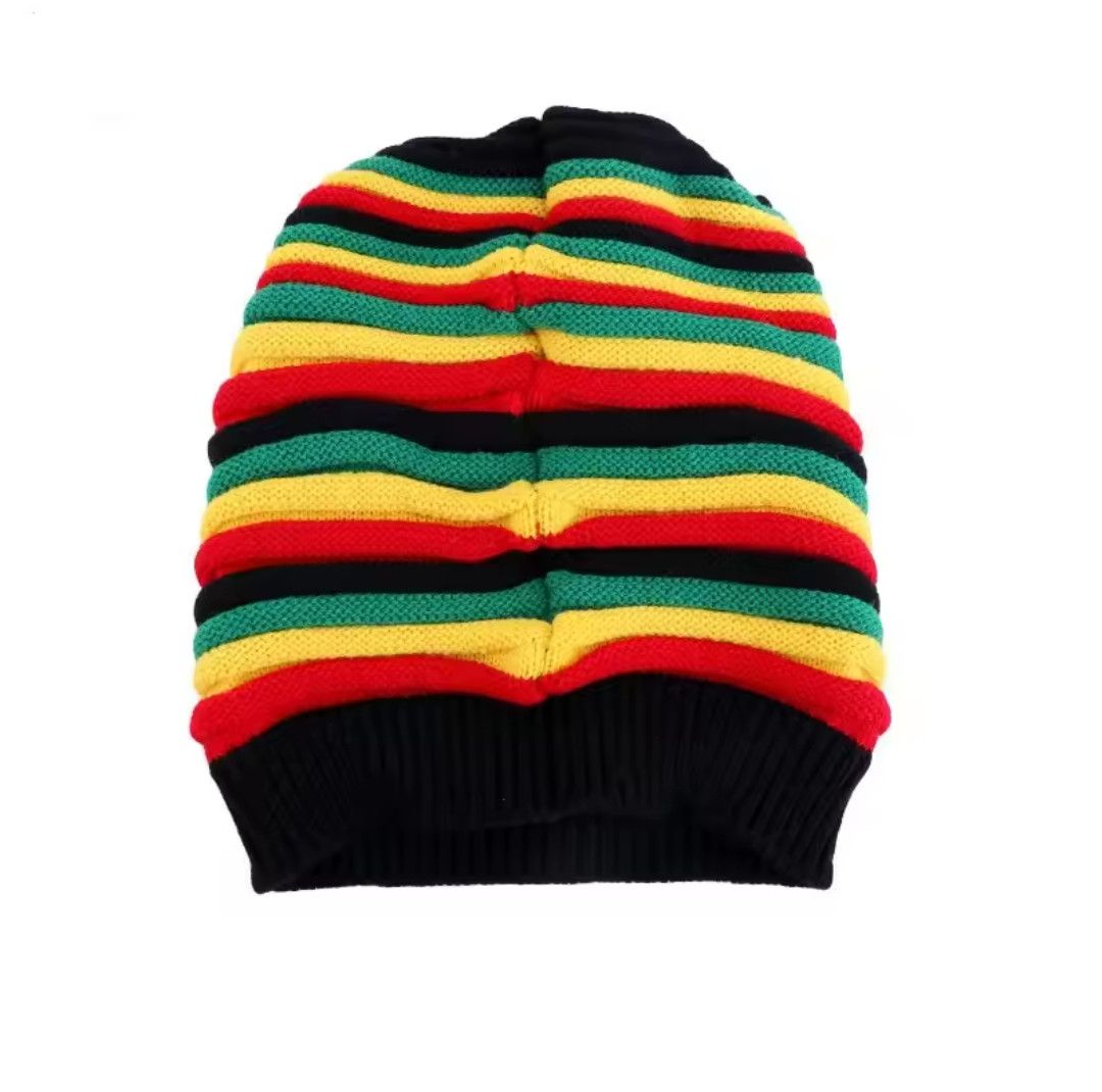 Japanese Brand Colourful Striped Knitted Hat Size ONE SIZE - 5 Thumbnail