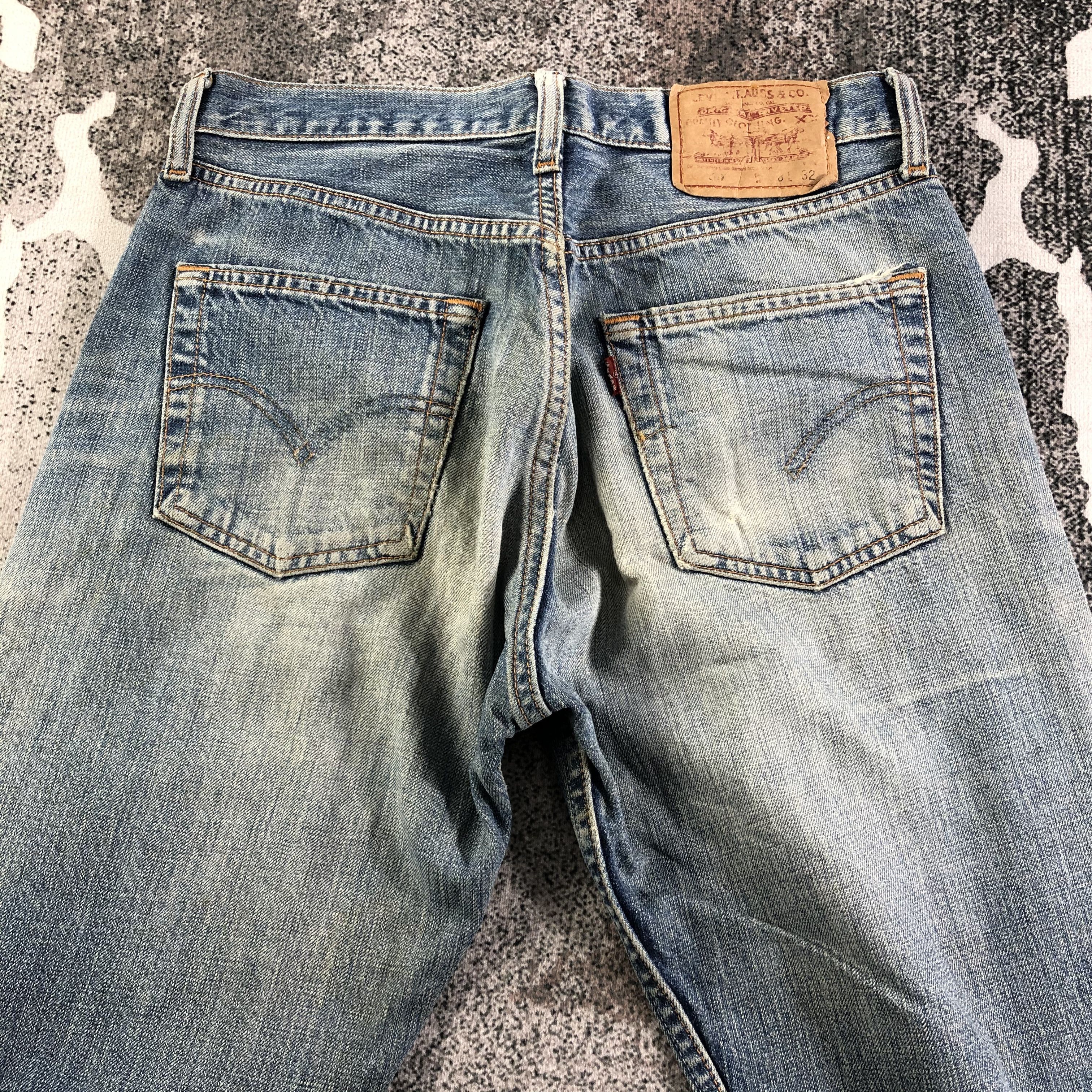 Levi's 90s Vintage Levis 501 Jeans Distressed Denim KJ2281 Size US 28 / EU 44 - 4 Thumbnail