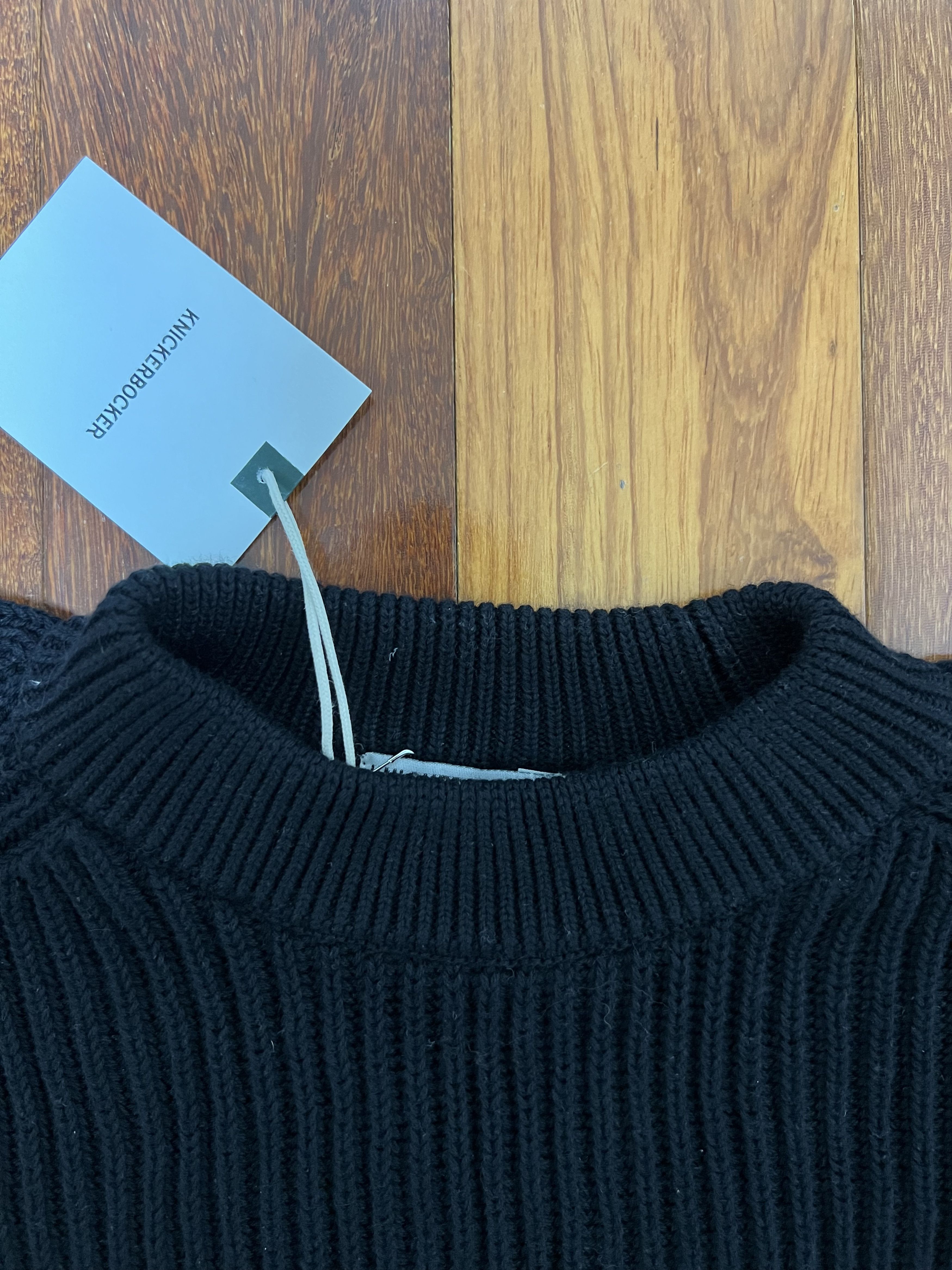 Knickerbocker Mfg Co 💚 Knickerbocker Heavy Rib Cotton Sweater Black Medium NEW Size US M / EU 48-50 / 2 - 5 Thumbnail