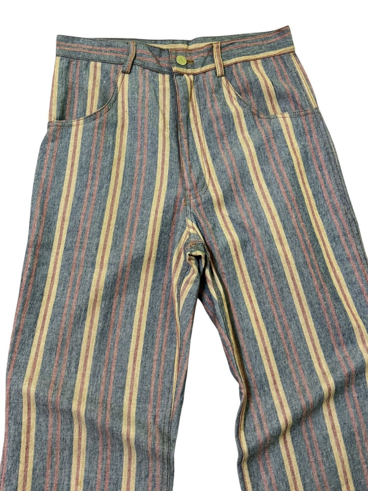 Hysteric Glamour Retro Striped Flared Pants with Boho Vibes Size US 27 - 4 Thumbnail