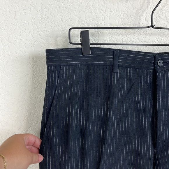 Giorgio Armani Giorgio Armani Pinstripe Pure New Wool 2 Pc 3 Button Suit Size 48L - 8 Thumbnail