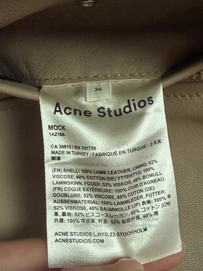 Acne Studios Acne Studios Beige Sheepskin Leather Jacket Size XS / US 0-2 / IT 36-38 - 9 Thumbnail