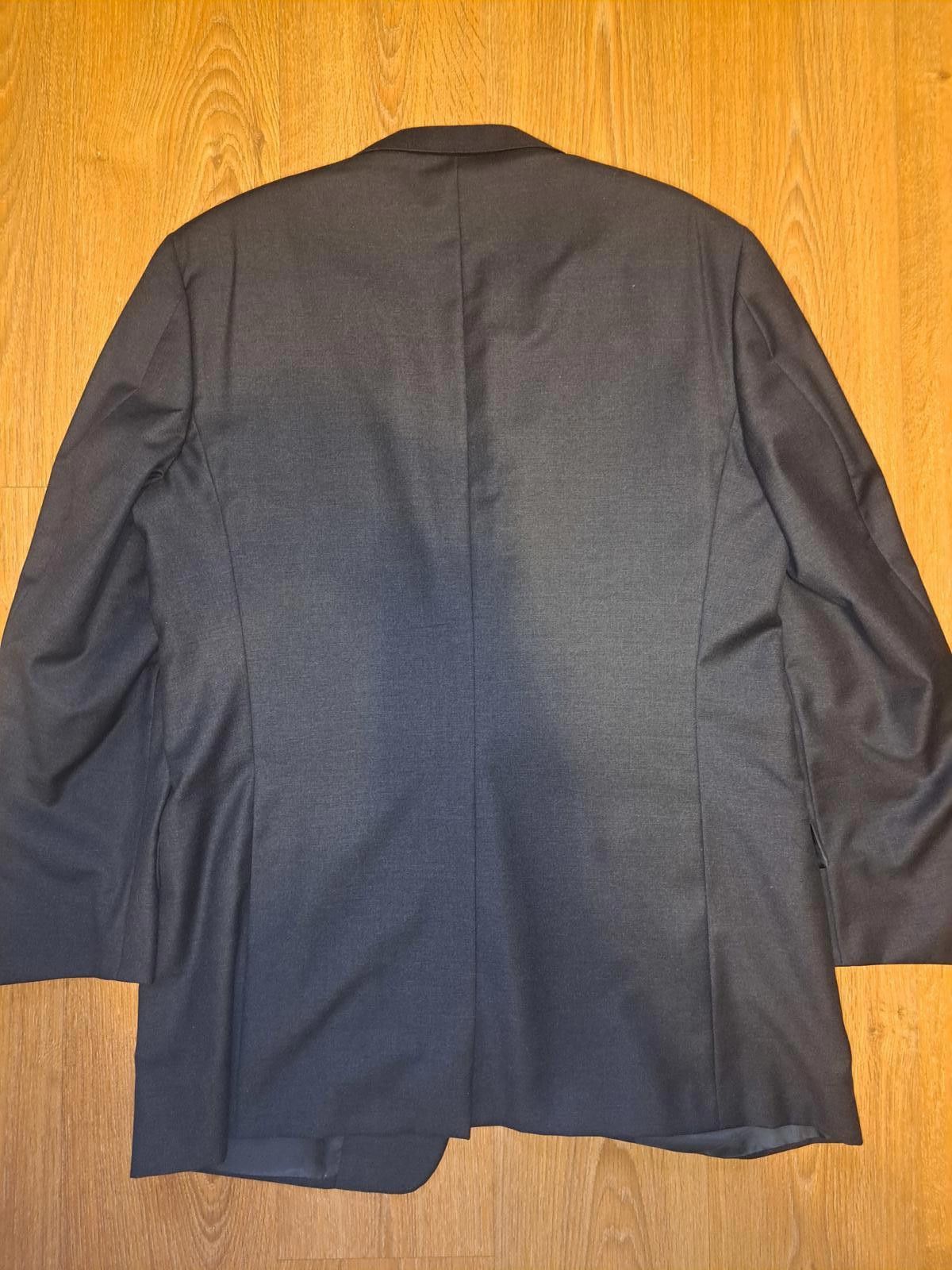 Hickey Freeman Hickey Freeman Loro Piana Suit Jacket 46L Gray Wool 120's Size 46L - 9 Thumbnail