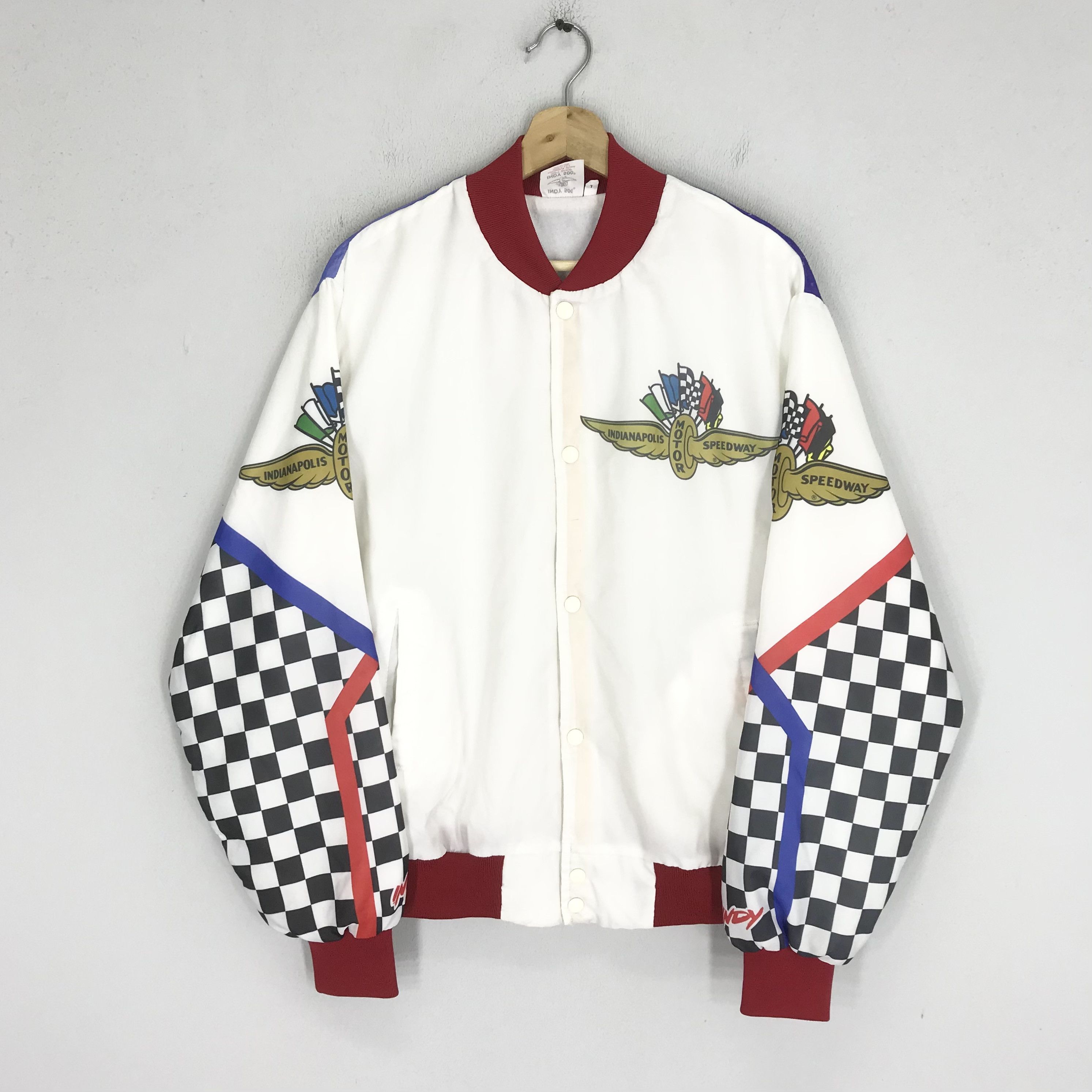 Vintage Vintage 90's Indianapolis Motor Speedway Varsity Jacket Size US L / EU 52-54 / 3 - 2 Thumbnail