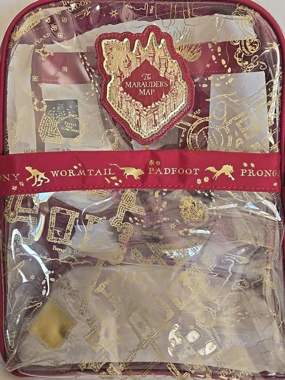 Disney Harry Potter Marauders Map Backpack Bag New Transparent Size ONE SIZE - 6 Thumbnail