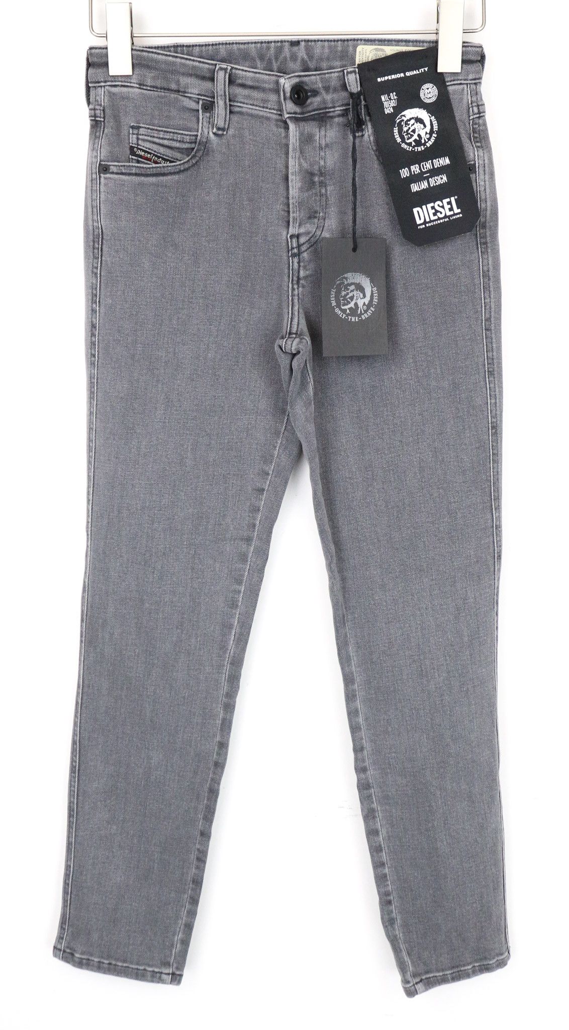 Diesel BABHILA 0890S W25/L30 Grey Buttoned Jeans 71780 Size 25" / US 0 / IT 36 - 1 Thumbnail