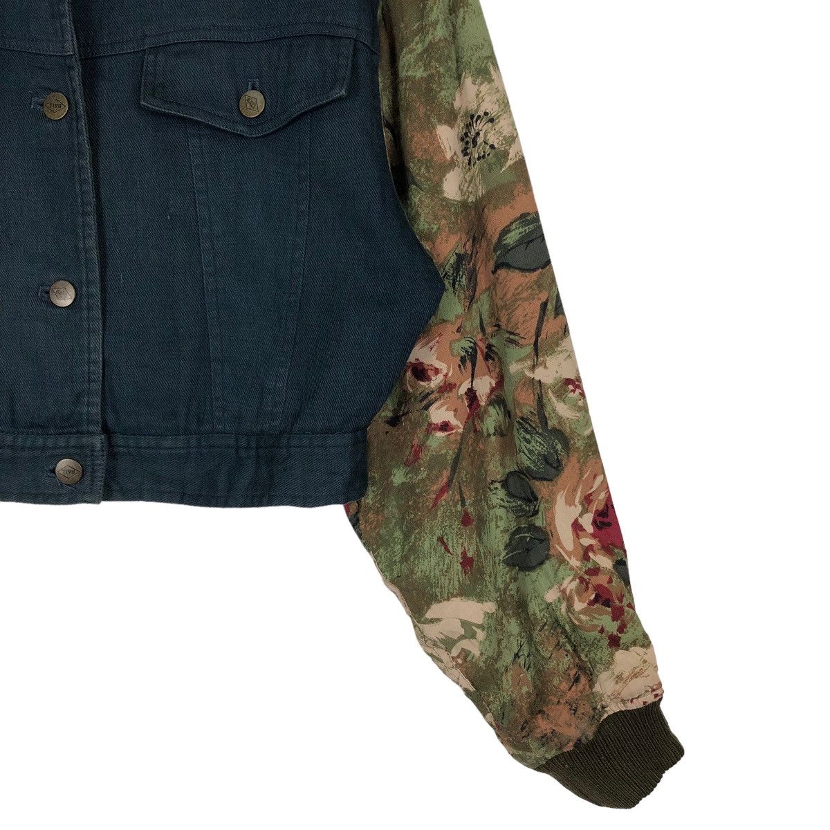 Japanese Brand 🔥90’s Rare Cropped Jacket Ball Donna Japan Floral Sleeve Size M / US 6-8 / IT 42-44 - 5 Thumbnail