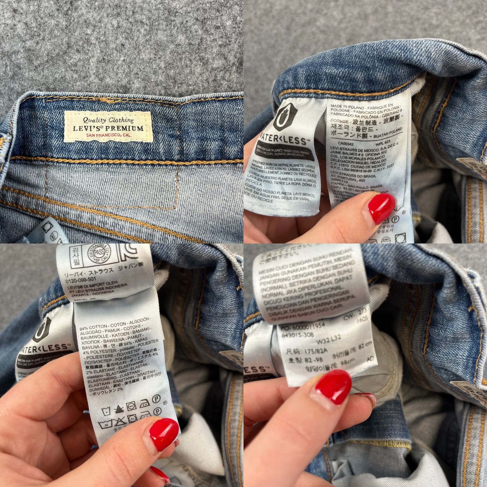 Levi's Levi's 511 Jeans Slim Tapered 32 Light Wash Blue Denim Cotton Elastan Regular 5-Pocket Mens Shoes? Size US 32 / EU 48 - 8 Thumbnail