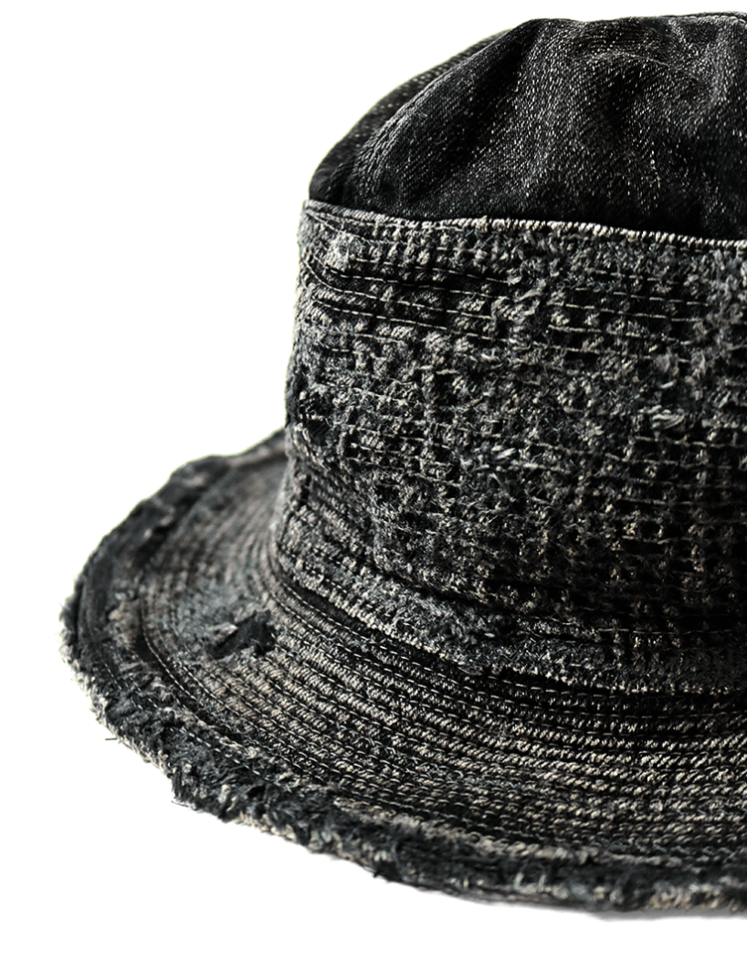 Kapital Black×Black Denim The Old Man and the Sea HAT (Crash Remake) Size ONE SIZE - 5 Thumbnail