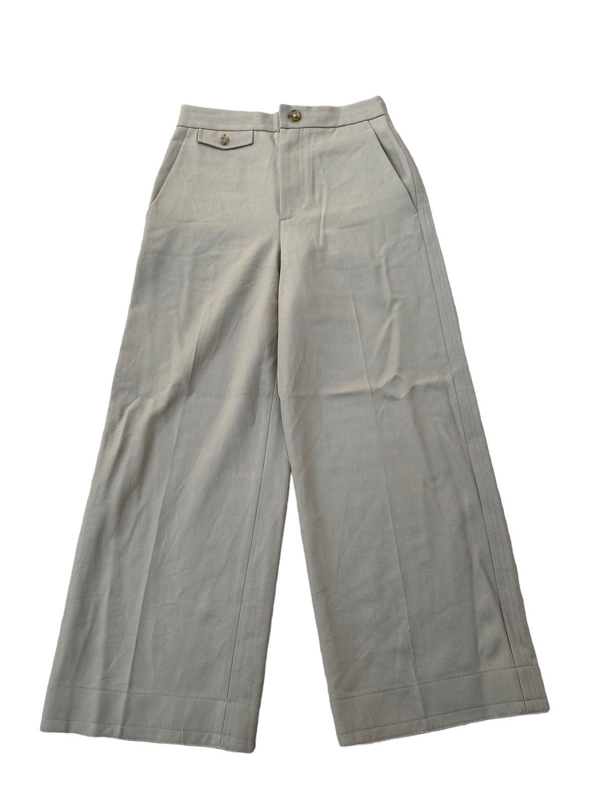 image of Helmut Lang Wide Leg Wooly Pant in Brown, Women's (Size 26)