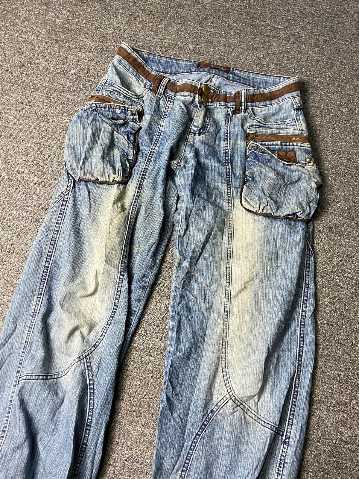 Japanese Brand Minggu Brand Baggy Style Cargo Jeans (158) Size US 30 / EU 46 - 9 Thumbnail