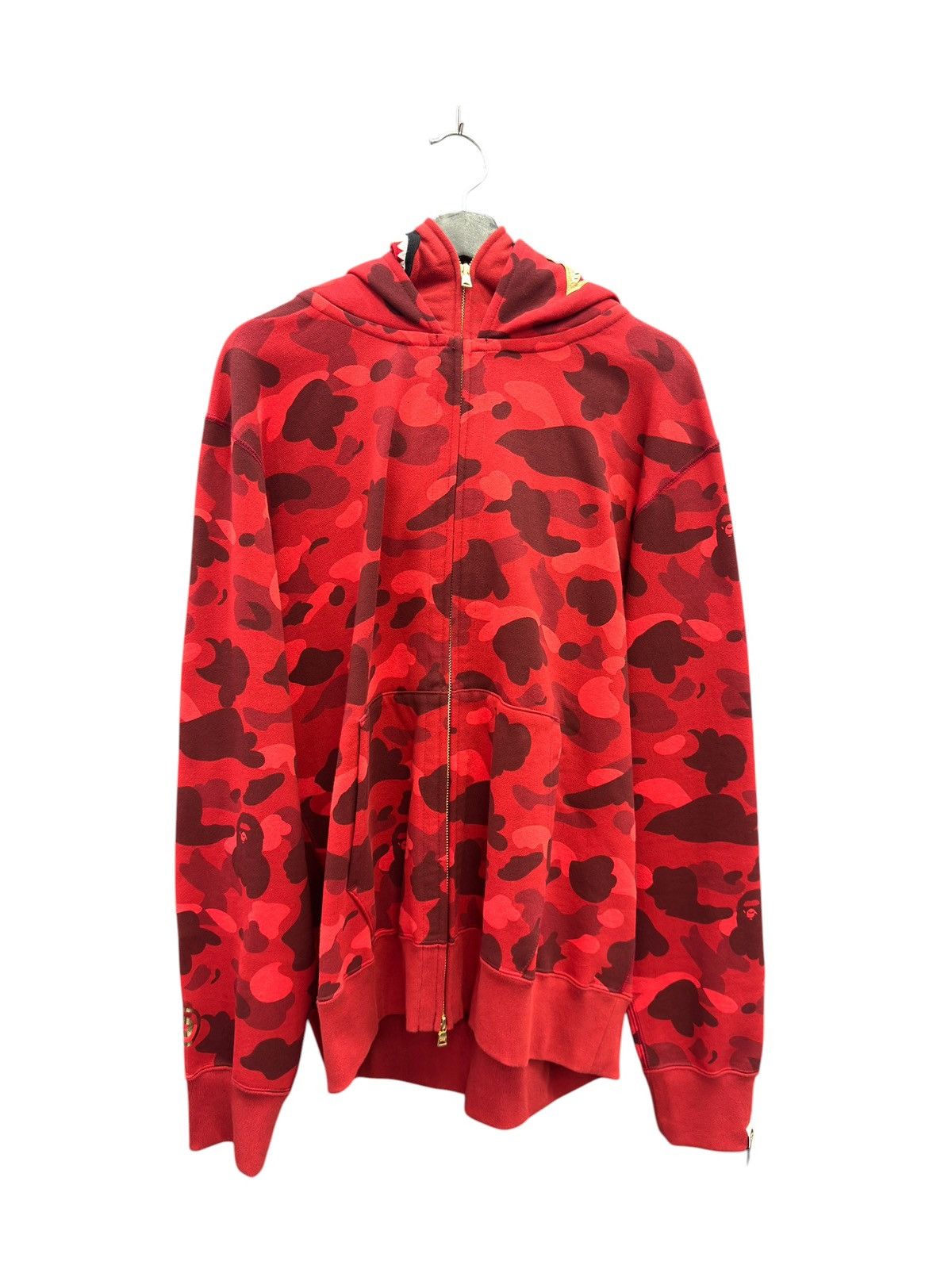 Bape Bape Shark Double Hood Zip Up Hoodie Size US XL / EU 56 / 4 - 2 Thumbnail