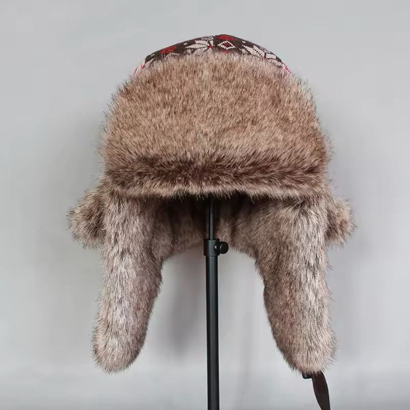 Japanese Brand Faux Fur Trapper Earflap Bomber Hat Size ONE SIZE - 2 Thumbnail