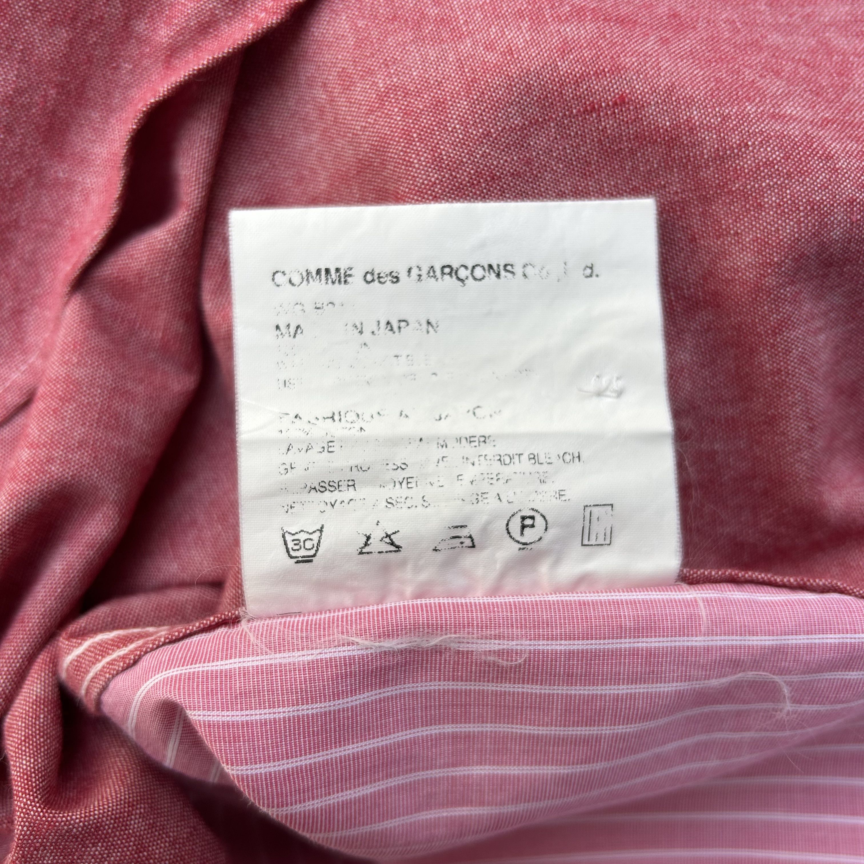 Junya Watanabe Comme des Garcons Junya Watanabe Pink Shirt Button Up S/S11 Size US S / EU 44-46 / 1 - 10 Thumbnail
