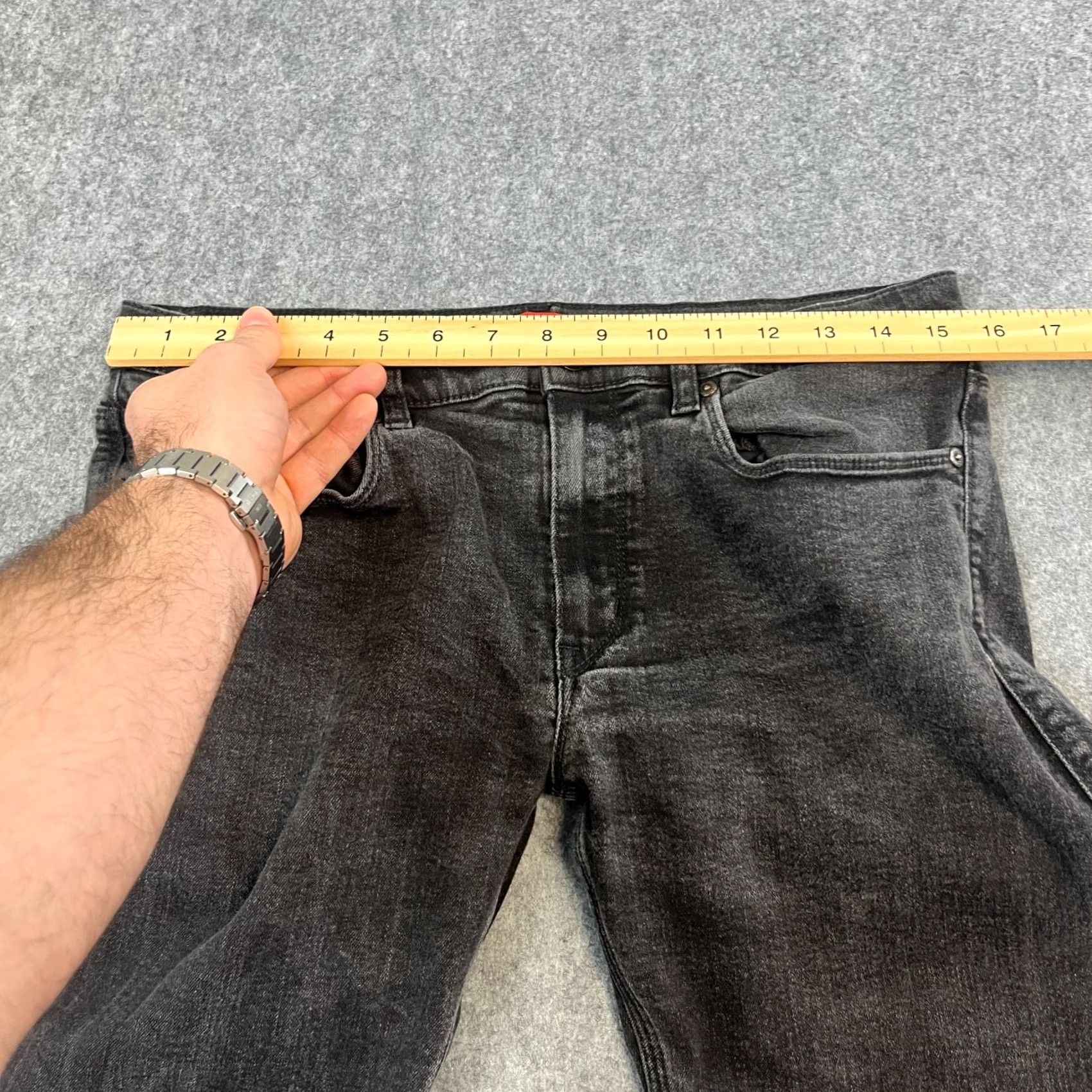 Hugo Boss HUGO BOSS Jeans 708 Slim Skinny 32 32 Dark Grey Wash Vintage No 5-Pocket Mens Regular Jeans Size US 32 / EU 48 - 6 Thumbnail