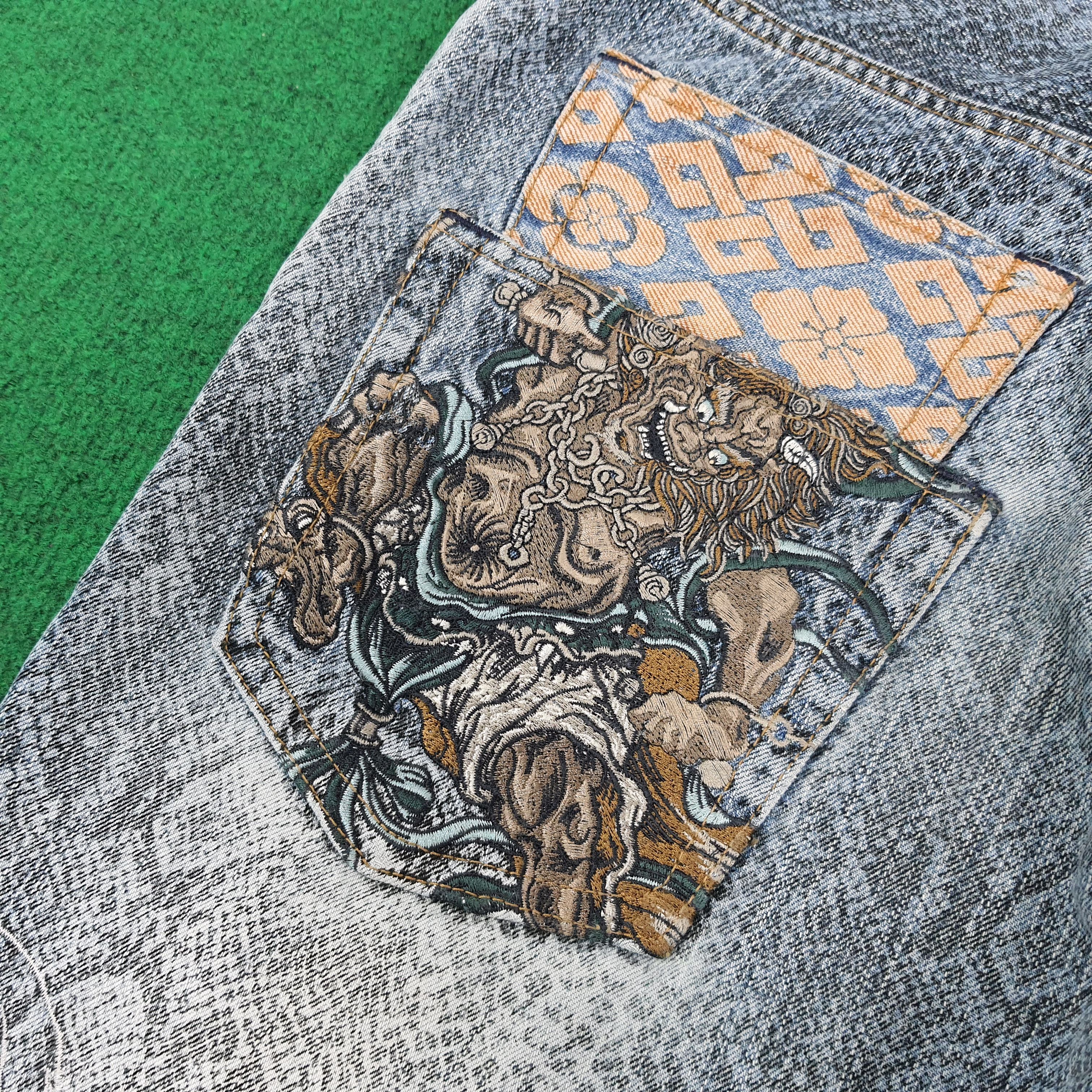 Karakuri Tamashii Karakuri Tamashii Snake Pattern Denim Full Embroidery E1N35 Size US 32 / EU 48 - 3 Thumbnail