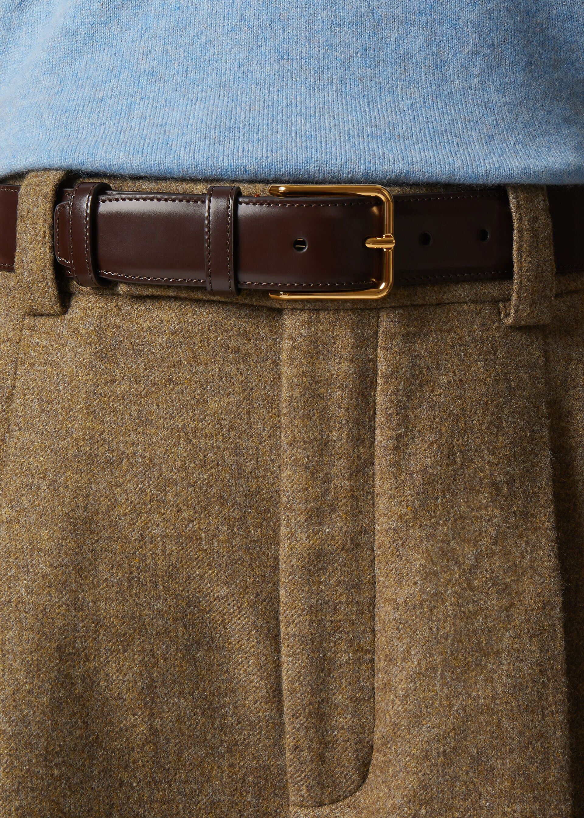 Loro Piana os11x0426 FAR1388 Size: OS / Mayfair Belt in Dark Coffee Size ONE SIZE - 3 Thumbnail