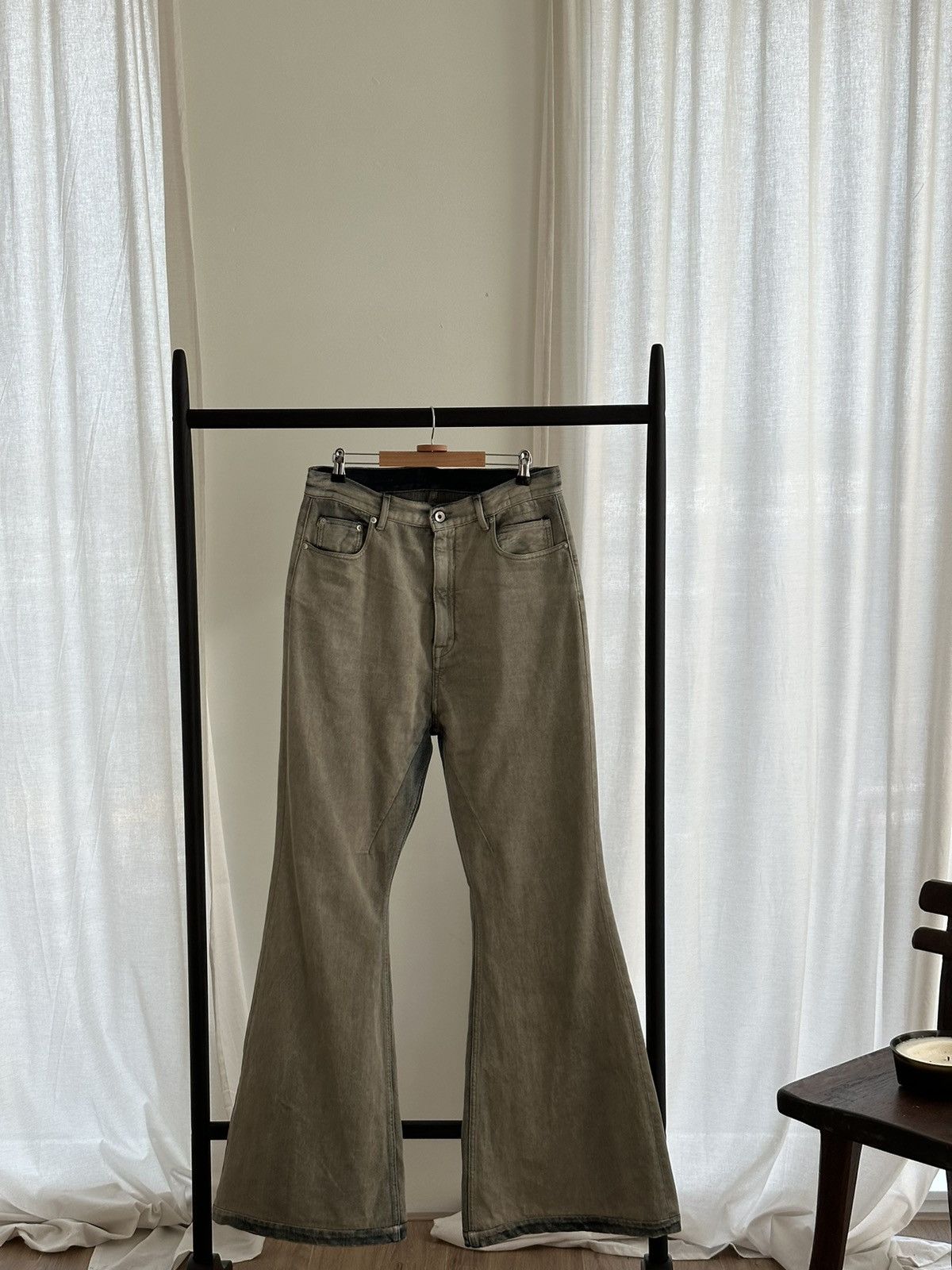 image of Rick Owens Drkshdw Rick Owens Bolan Bootcut in Grey, Men's (Size 33)