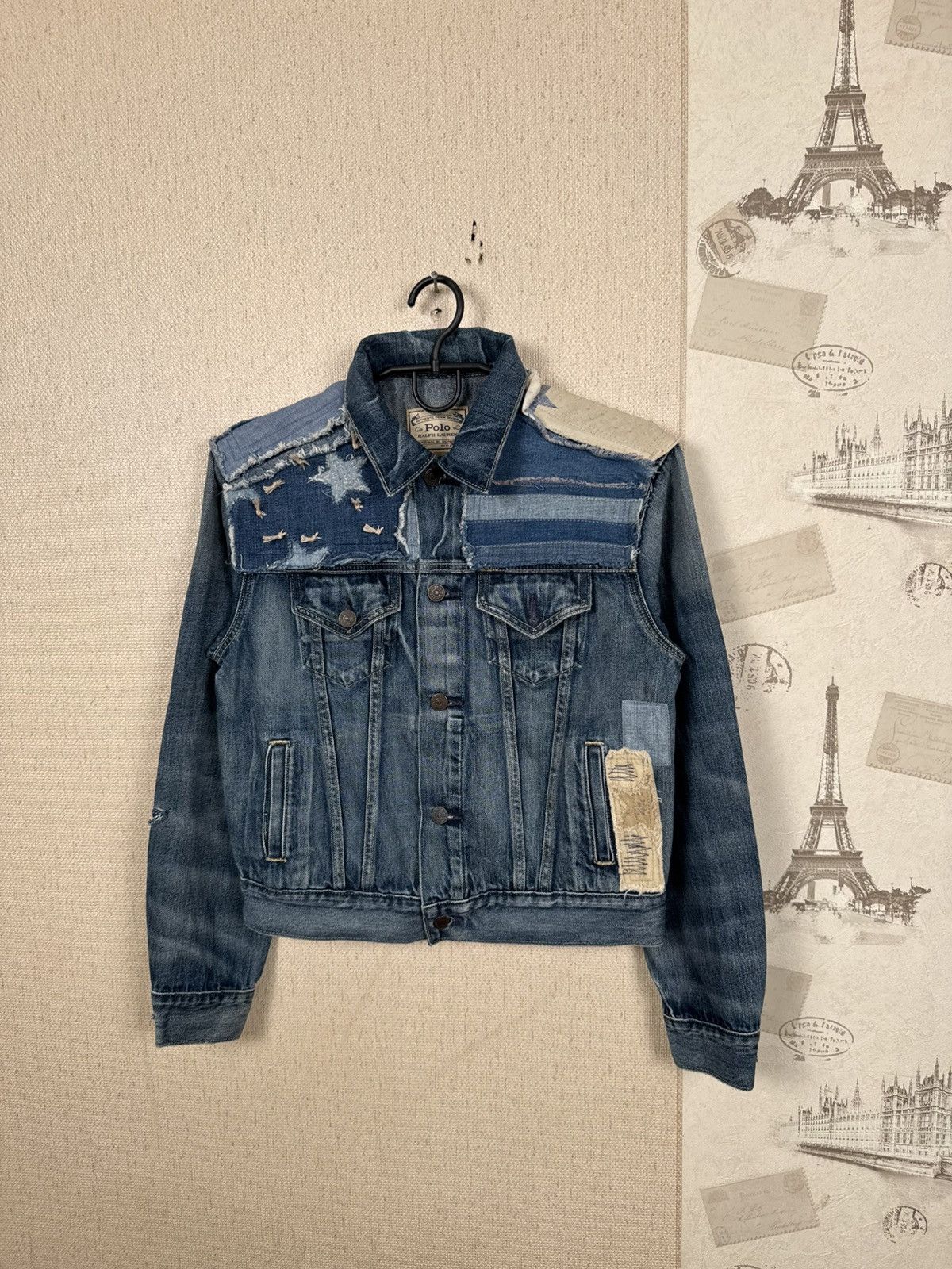 Polo Ralph Lauren Polo Ralph Lauren Patchwork Denim Trucker Jacket Sz XS Size XS / US 0-2 / IT 36-38 - 23 Thumbnail