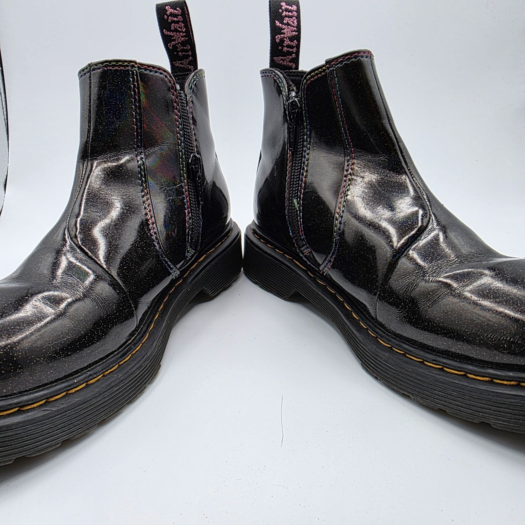 Dr. Martens Dr Martens 2976 Sparkle Rays Womens Size 5 Black Boots Walki Size US 5 / IT 35 - 3 Thumbnail