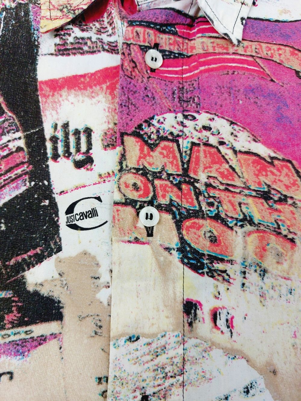 Roberto Cavalli Roberto Cavalli Newspaper Gazette Galliano Stamp Shirt Size US M / EU 48-50 / 2 - 6 Thumbnail