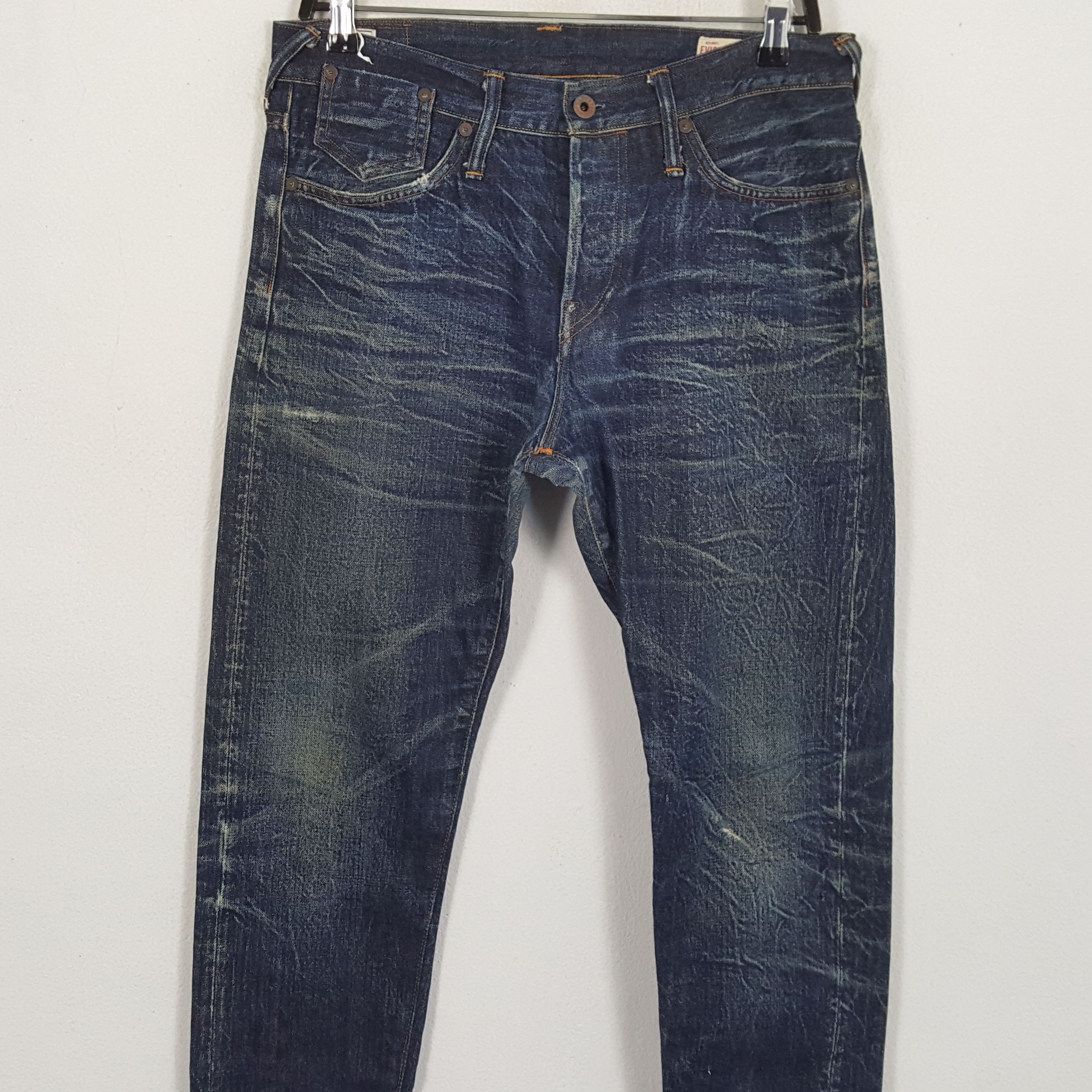 Evisu × Japanese Brand × Vintage EVISU Japanese Brand Streetwear Custom Logo Style Jeans Size US 31 - 5 Thumbnail