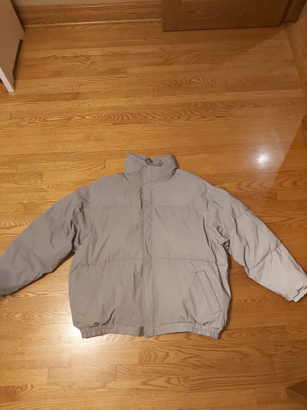 image of Essentials Puffer Jacket in Silver Reflective, Men's (Size 2XL)