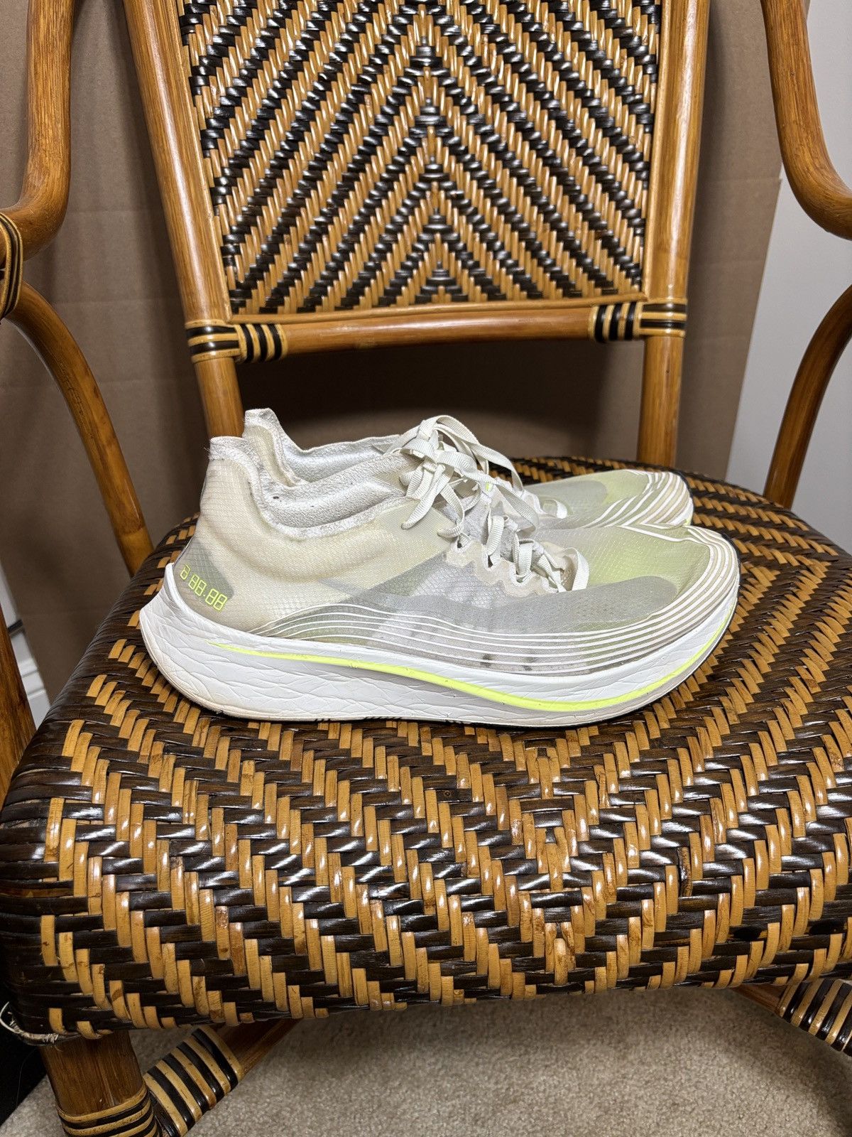 Nike Nike Zoom Fly SP White Volt AJ9282-107 Running Shoes Size US 11 / EU 44 - 3 Thumbnail