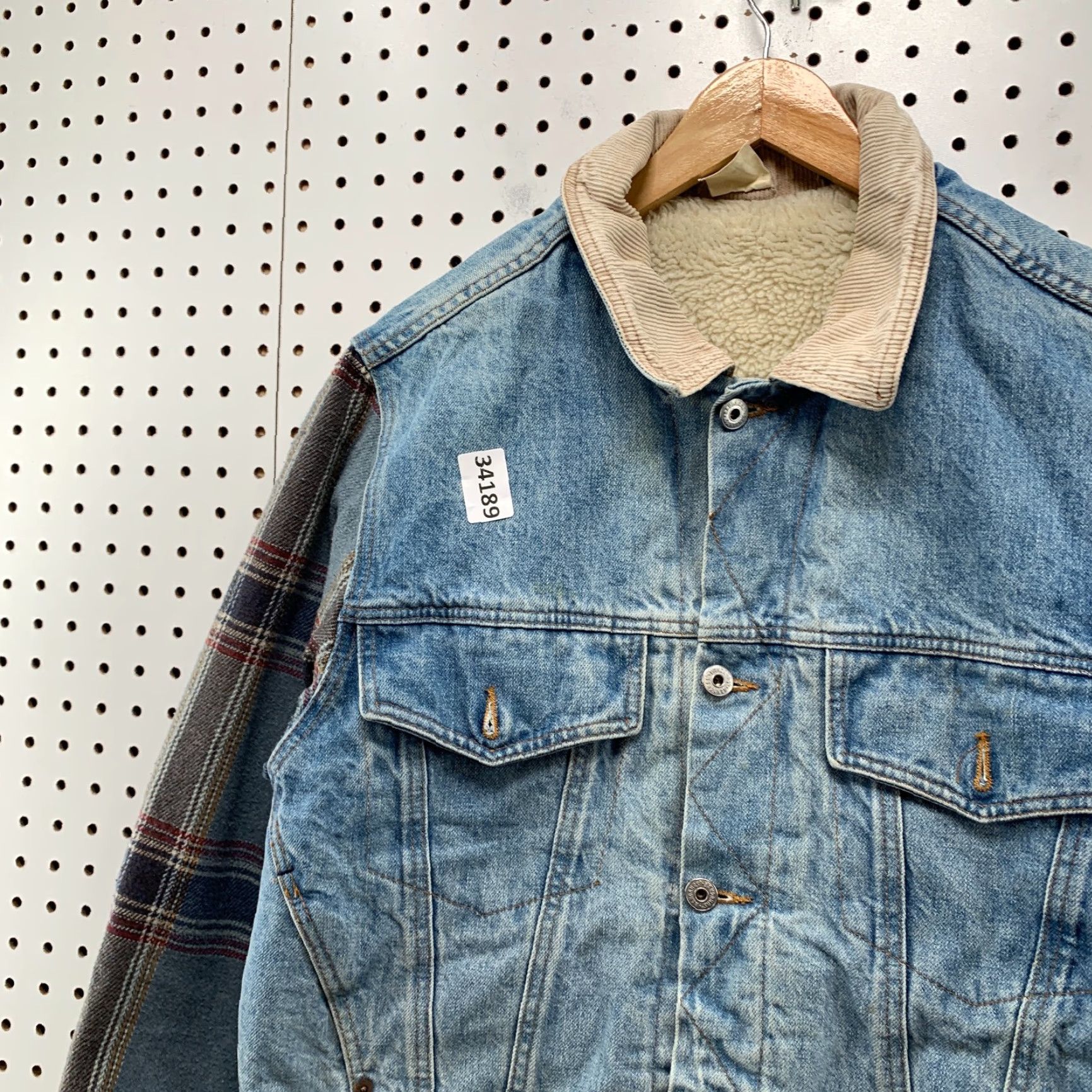 Denime VINTAGE Bandana Jacket Denim Trucker Women Size 5 Blue Sherpa Lined Adult Womens 5 Blues 90s Theme Ladies Size S / US 4 / IT 40 - 7 Thumbnail