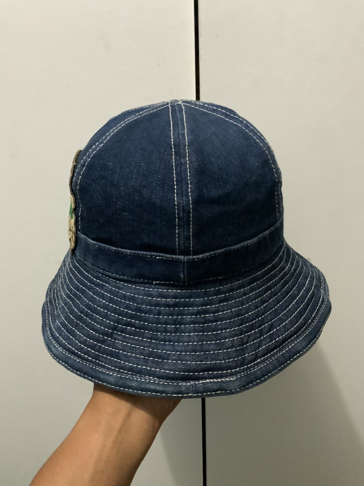Vintage Line-N Knitwear Carillon Denime Bucket Hat Size ONE SIZE - 3 Thumbnail