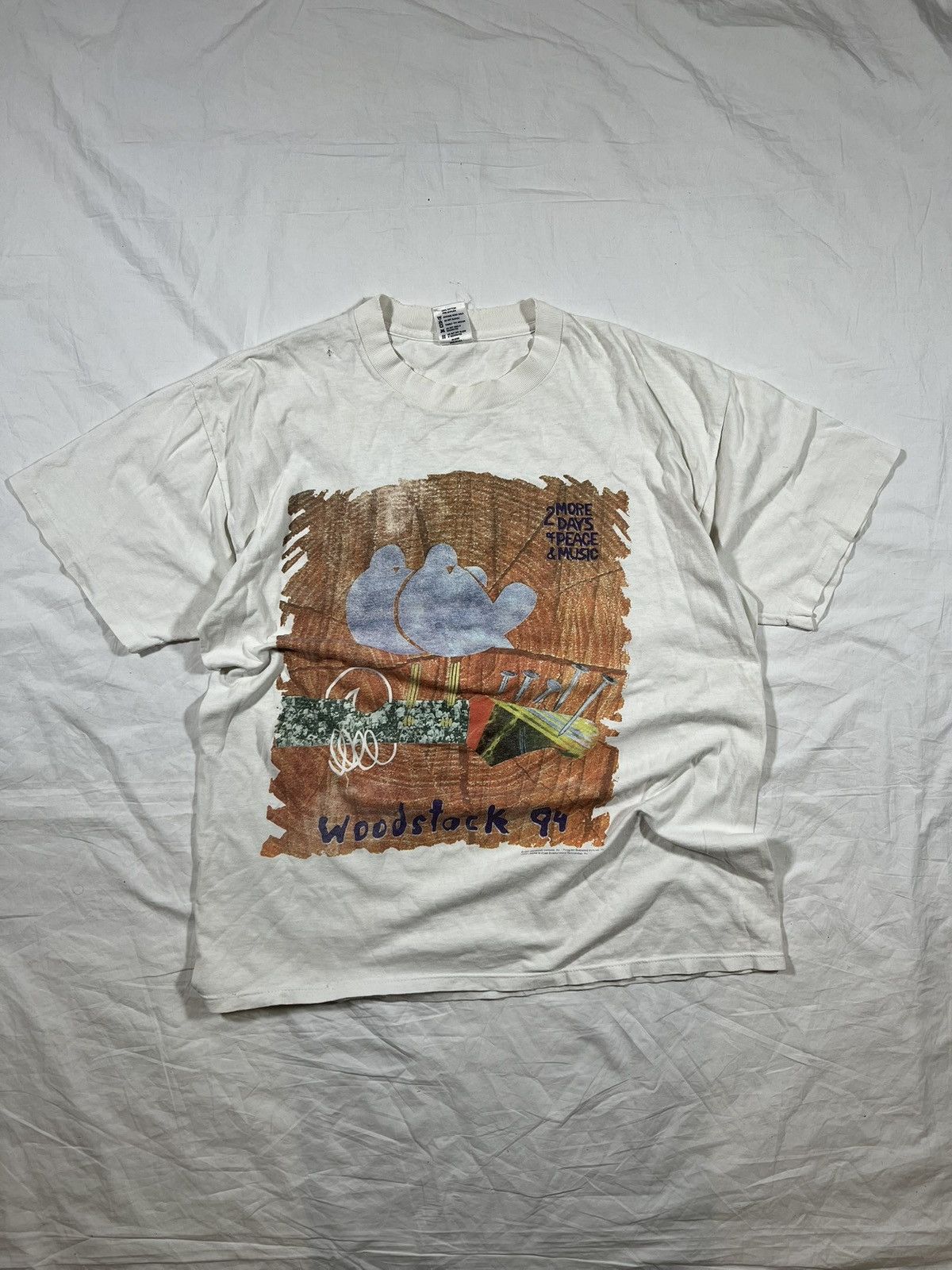 Band Tees Vintage 1994 Woodstock Red Hot Chilli Peppers Band Tee Size US XL / EU 56 / 4 - 1 Thumbnail