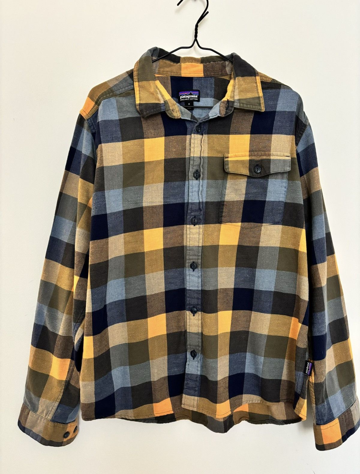 Patagonia Patagonia Organic Cotton Flannel Shirt Blue Yellow Plaid Size US M / EU 48-50 / 2 - 1 Thumbnail