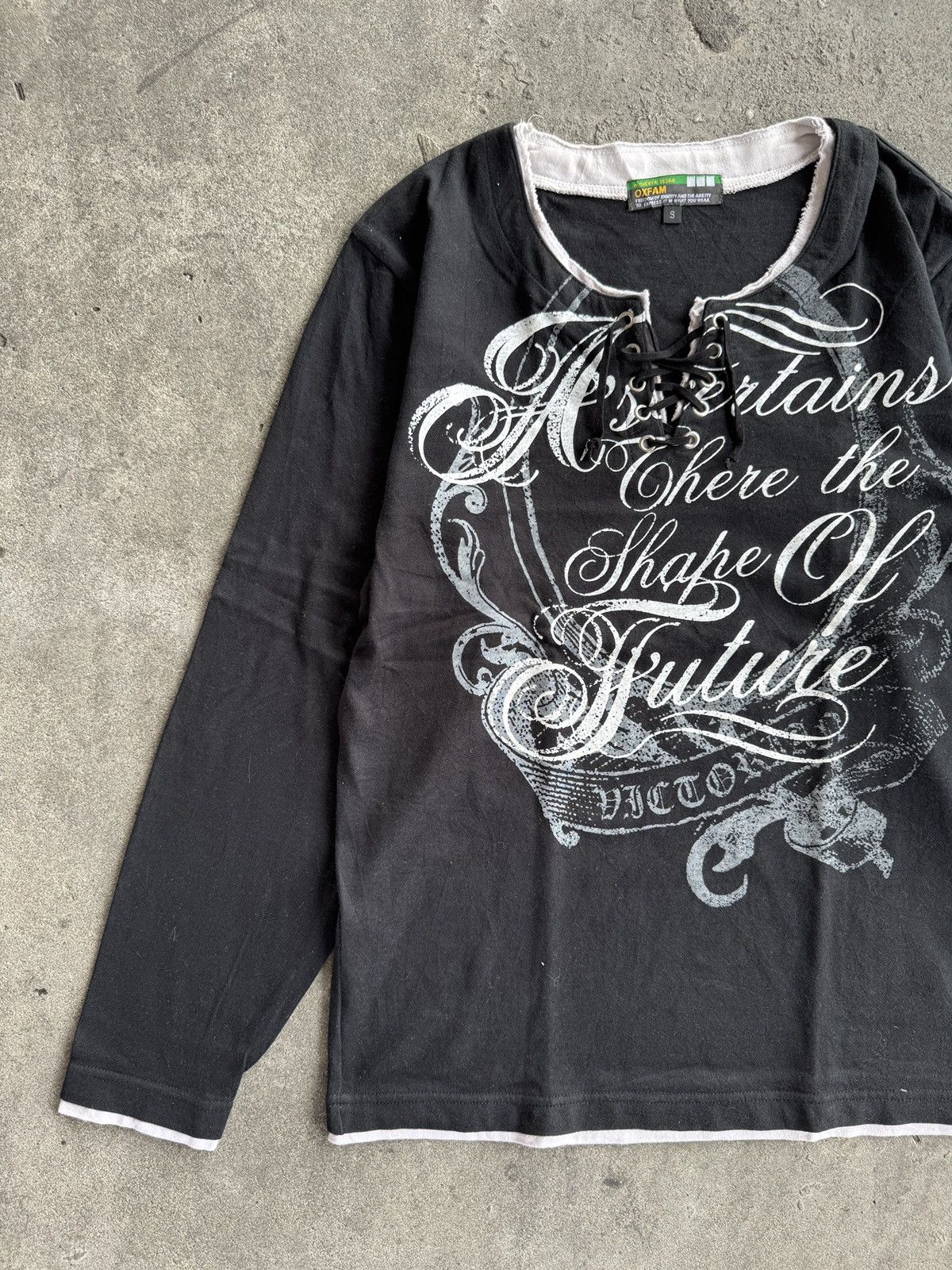 If Six Was Nine Oxfam Lace Up Poem LS tshirt Size US S / EU 44-46 / 1 - 2 Thumbnail