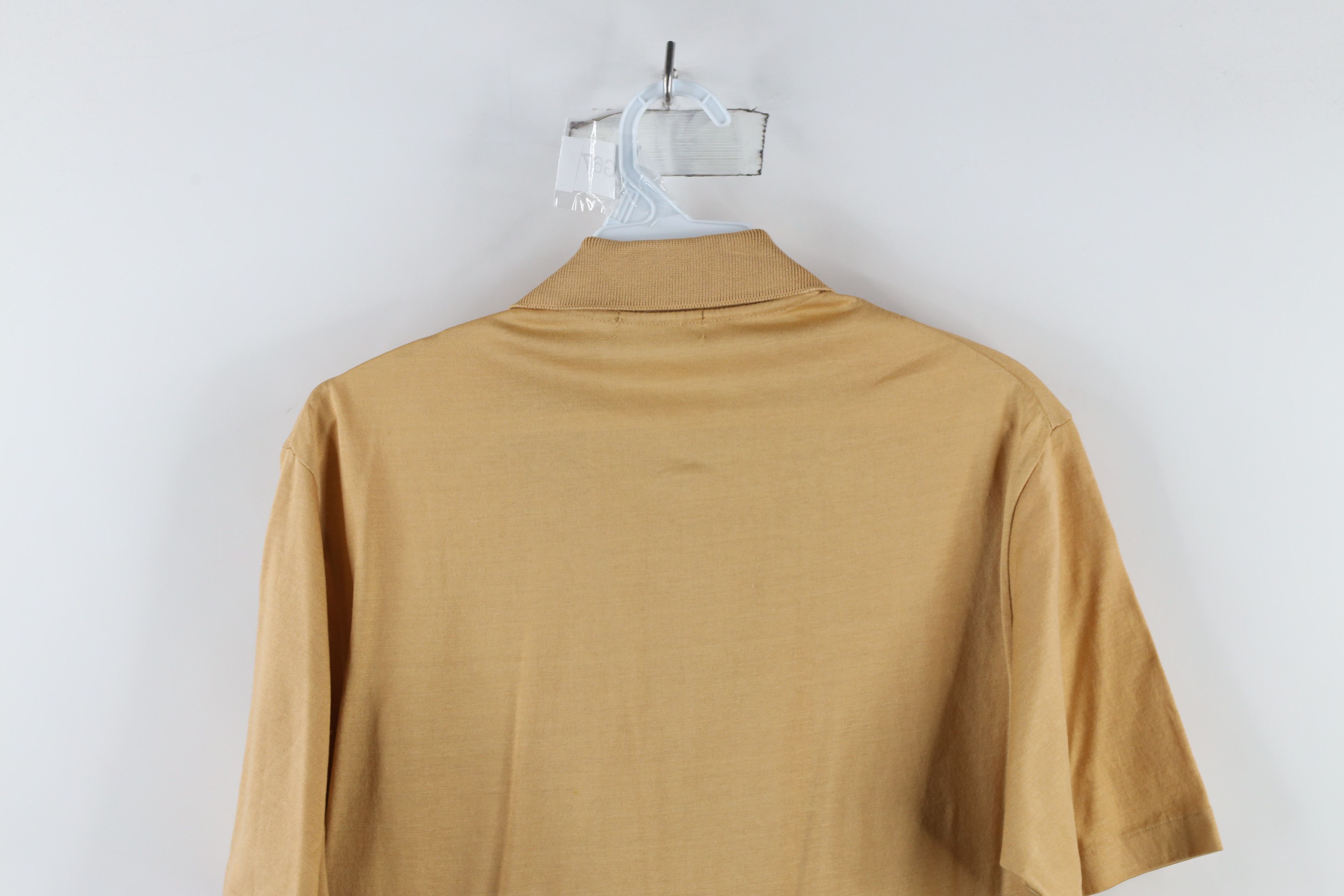 Vintage Vintage 70s Streetwear Knit Collared Pocket Polo Shirt Beige Size US S / EU 44-46 / 1 - 11 Thumbnail