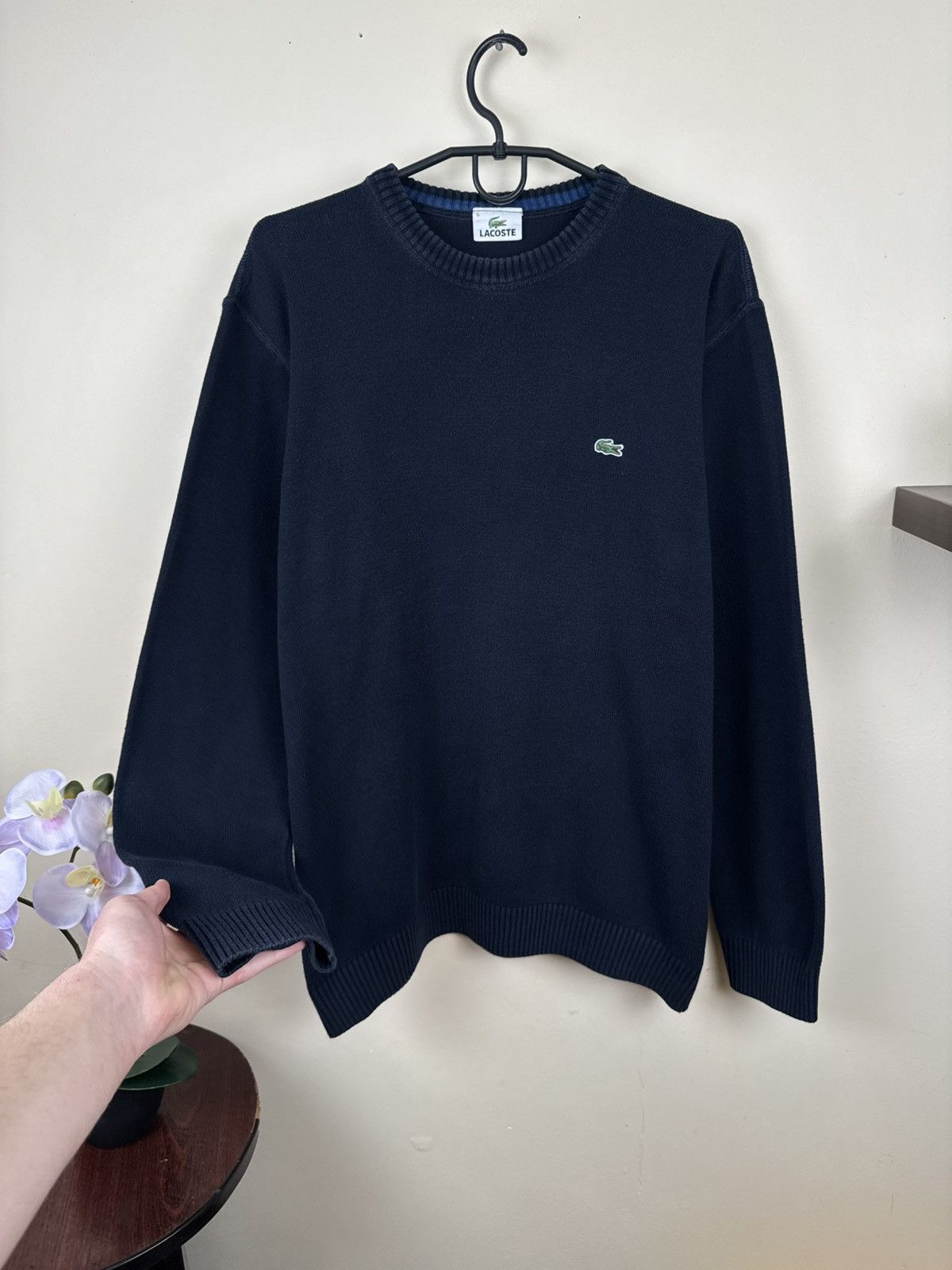 Lacoste Vintage Lacoste Sweater Dark Blue L Pasha Style Casual Size US L / EU 52-54 / 3 - 2 Thumbnail