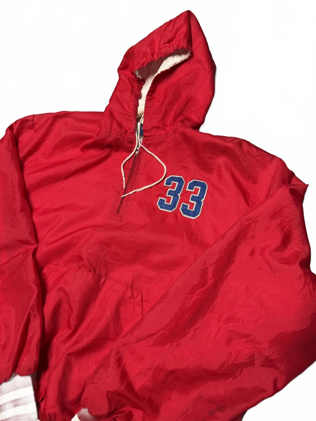 Designer Red Pullover Varsity Jacket with '33' and 'Rebels' Lettering Size US XL / EU 56 / 4 - 3 Thumbnail