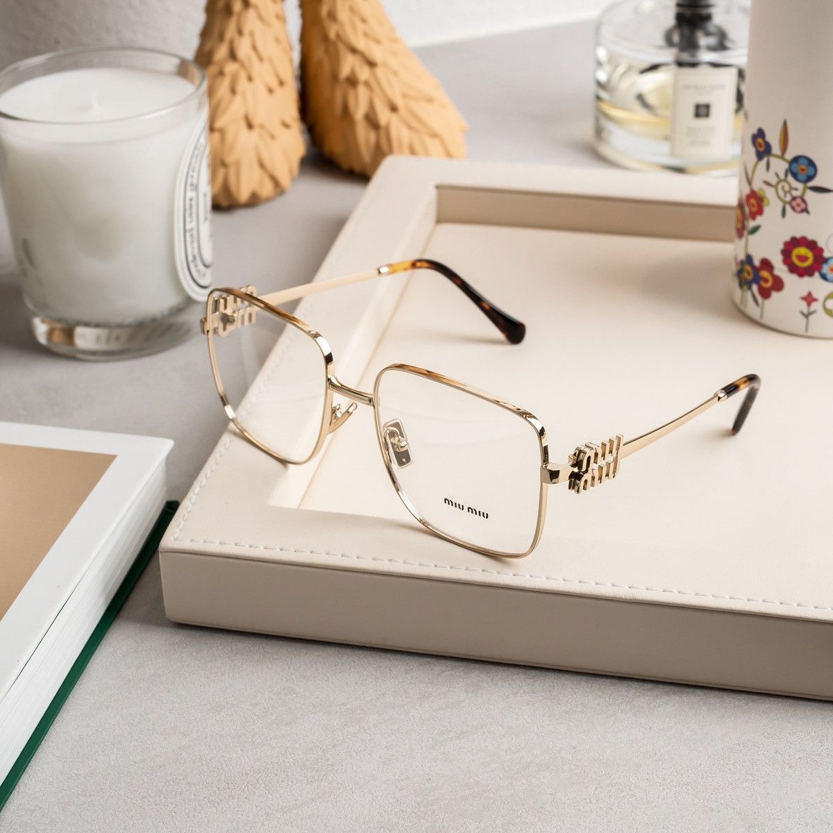 Miu Miu MIU MIU 0MU 51XV ZVF1O1 GLASSES Size ONE SIZE - 2 Thumbnail