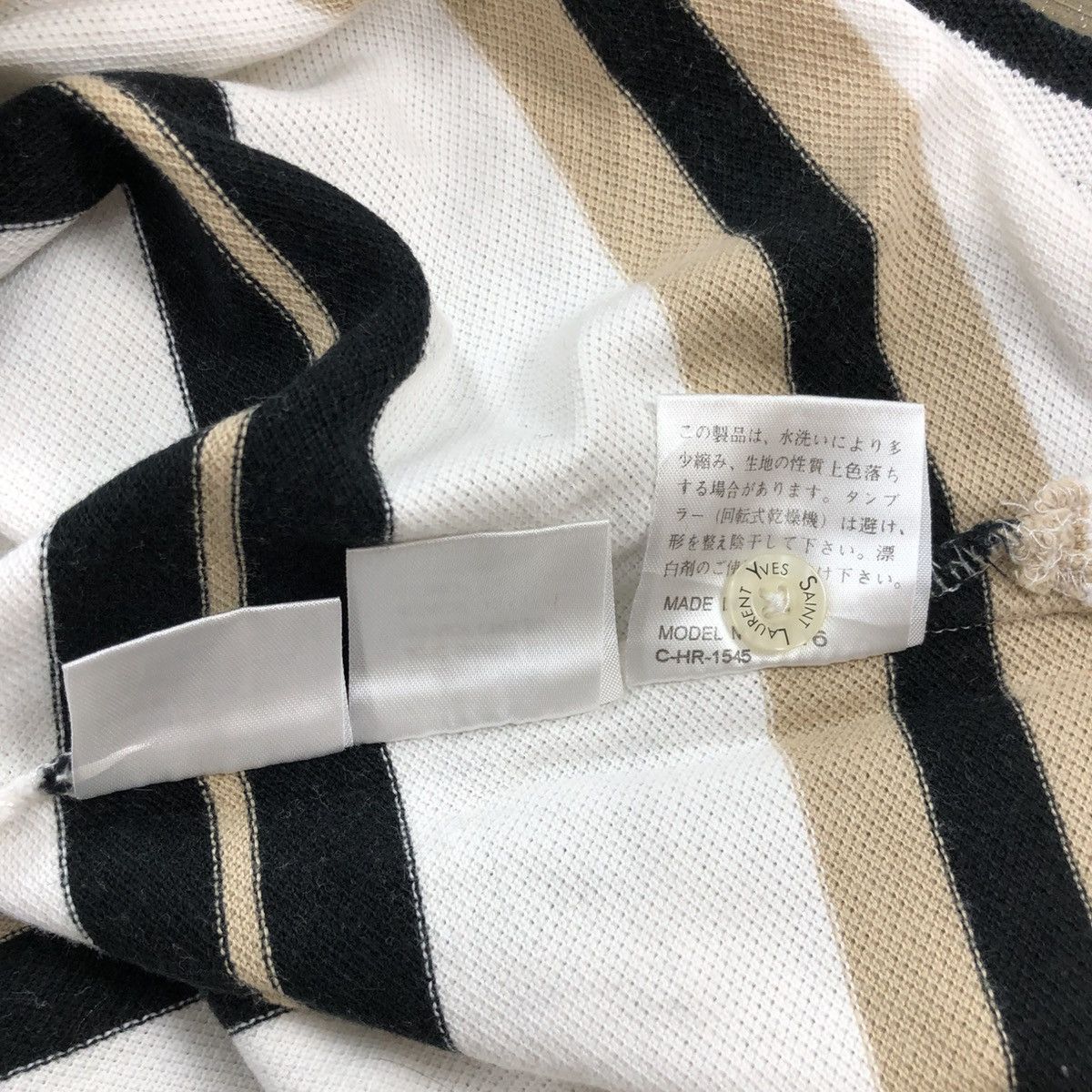 Vintage Luxury Yves Saint Laurent Pour Homme YSL Striped Polo Shirt Size US M / EU 48-50 / 2 - 8 Thumbnail