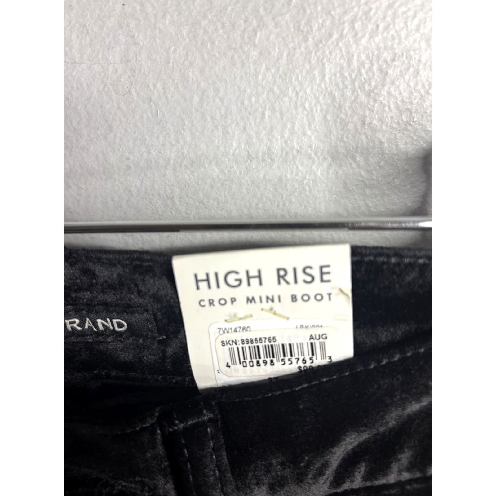 Lucky Brand Lucky Brand Jeans Womens 4 27 Black High Rise Bridgette Crop Mini Boot Velvet Jeans Pants Sick? Size 27" / US 4 / IT 40 - 6 Thumbnail