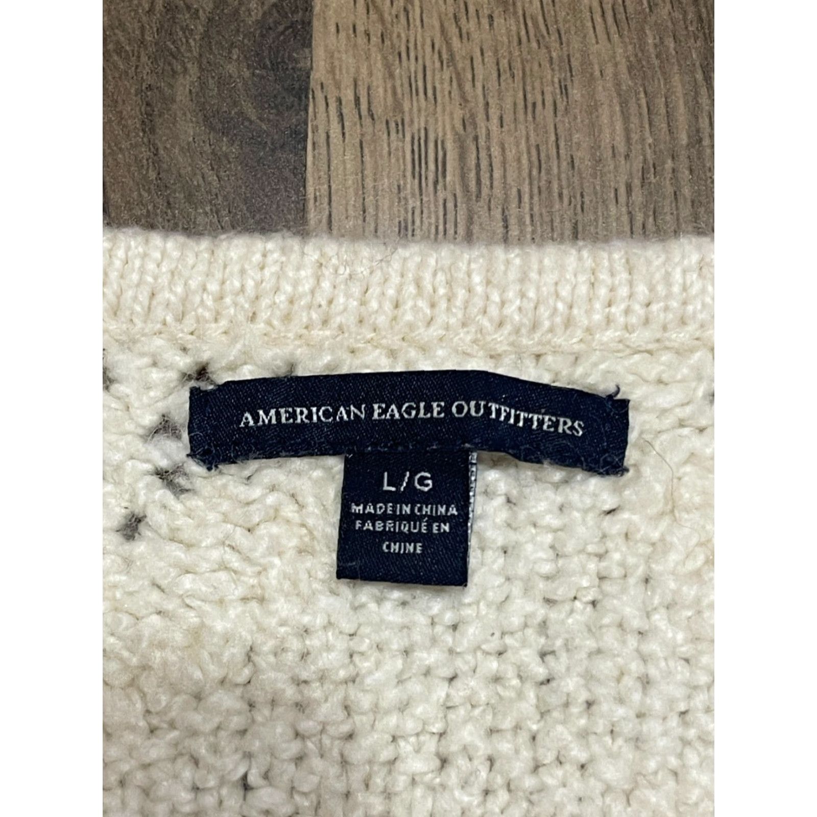 American Eagle Outfitters American Eagle Outfitters Sweater Shirt Womens Large White Knit Pullover Crew Neck Casual Fall Spring Summer Knit Regular Pullover Size L / US 10 / IT 46 - 7 Thumbnail