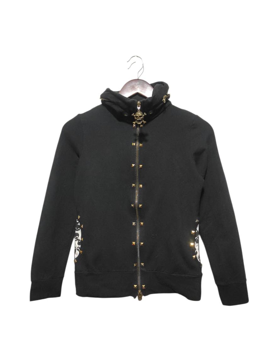 14th Addiction Black Zip Skull Sweater Ifsixwasnine Lgb Style Size XS / US 0-2 / IT 36-38 - 2 Thumbnail