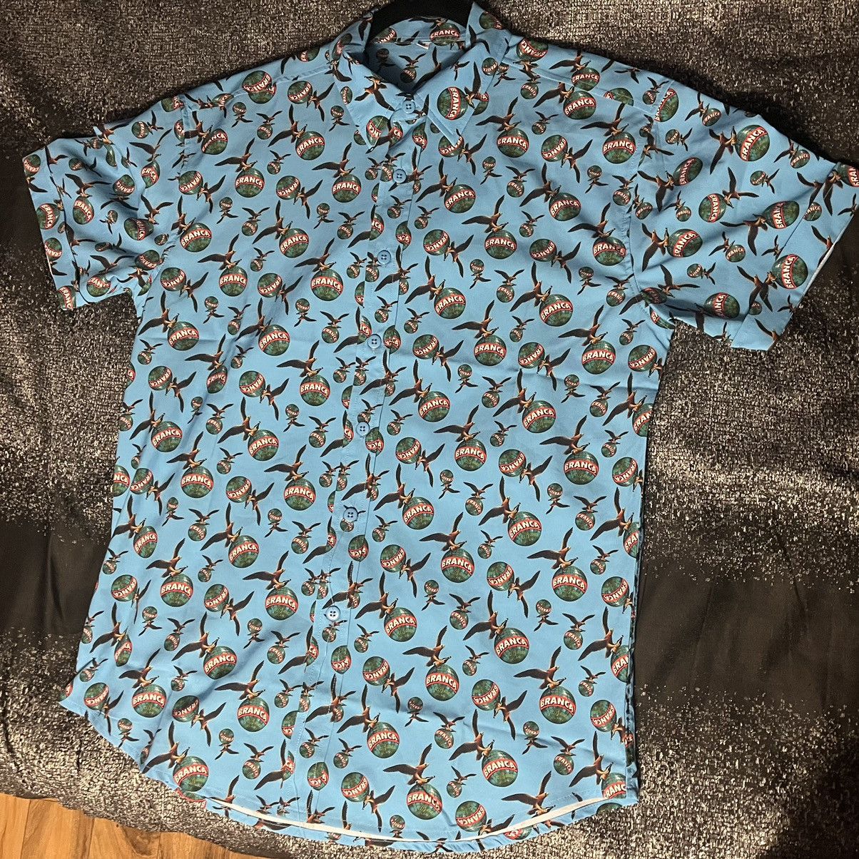 Other Light Blue stretch Fernet Branca Logo Button Up. Rare Merch. Size US M / EU 48-50 / 2 - 3 Thumbnail