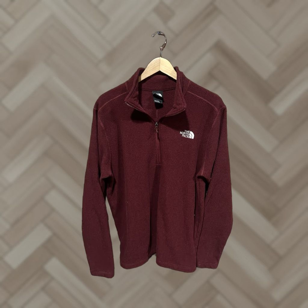 The North Face **The North Face Mens Red 1/4 Zip Pullover Sweatshirt Size Large** User: The North Face Mens Red 1/4 Zip Mock Neck Pullover Sweatshirt Size Large Size US L / EU 52-54 / 3 - 1 Thumbnail